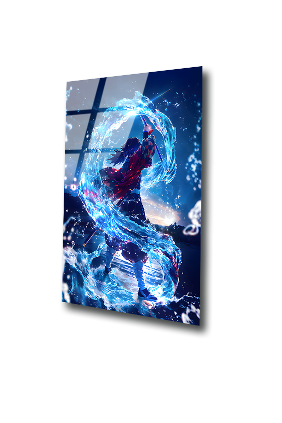 Giyu Tomioka: The Silent Current | Premium HD Metal Wall Art