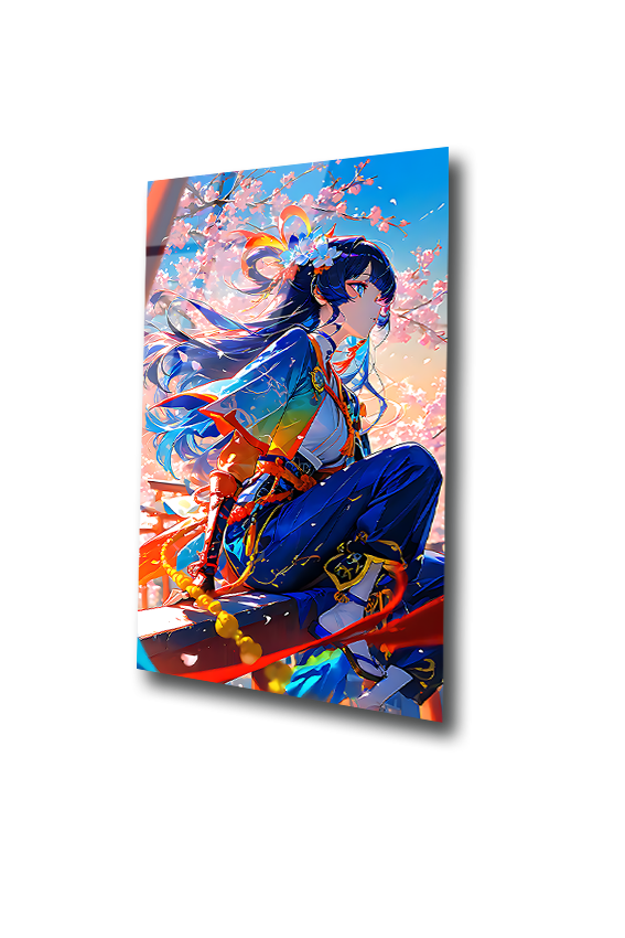 Lunara: Radiance of the Crimson Sky | Premium HD Metal Wall Art