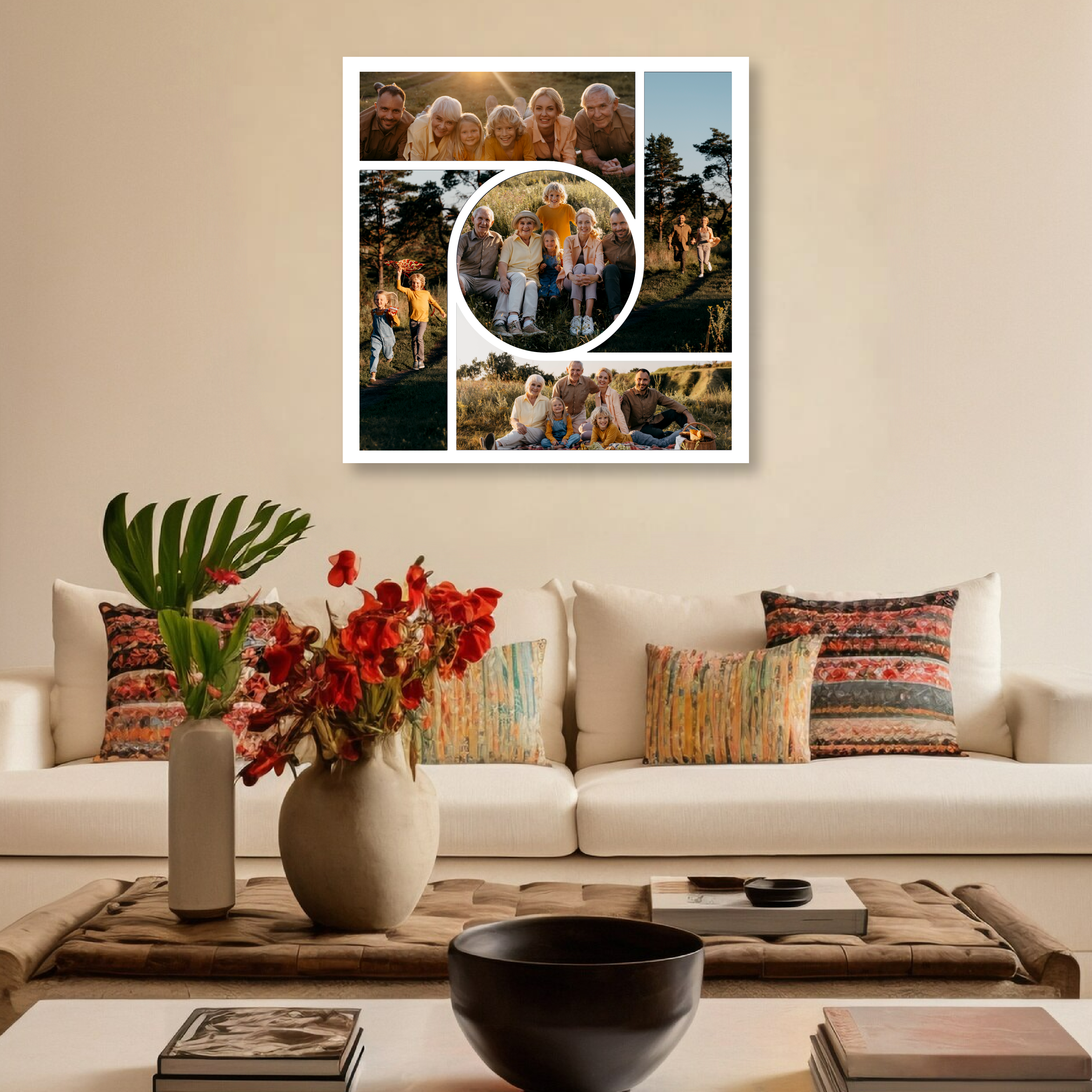 Square Photo Collage Customized Wall Art | Premium HD Metal Wall Art