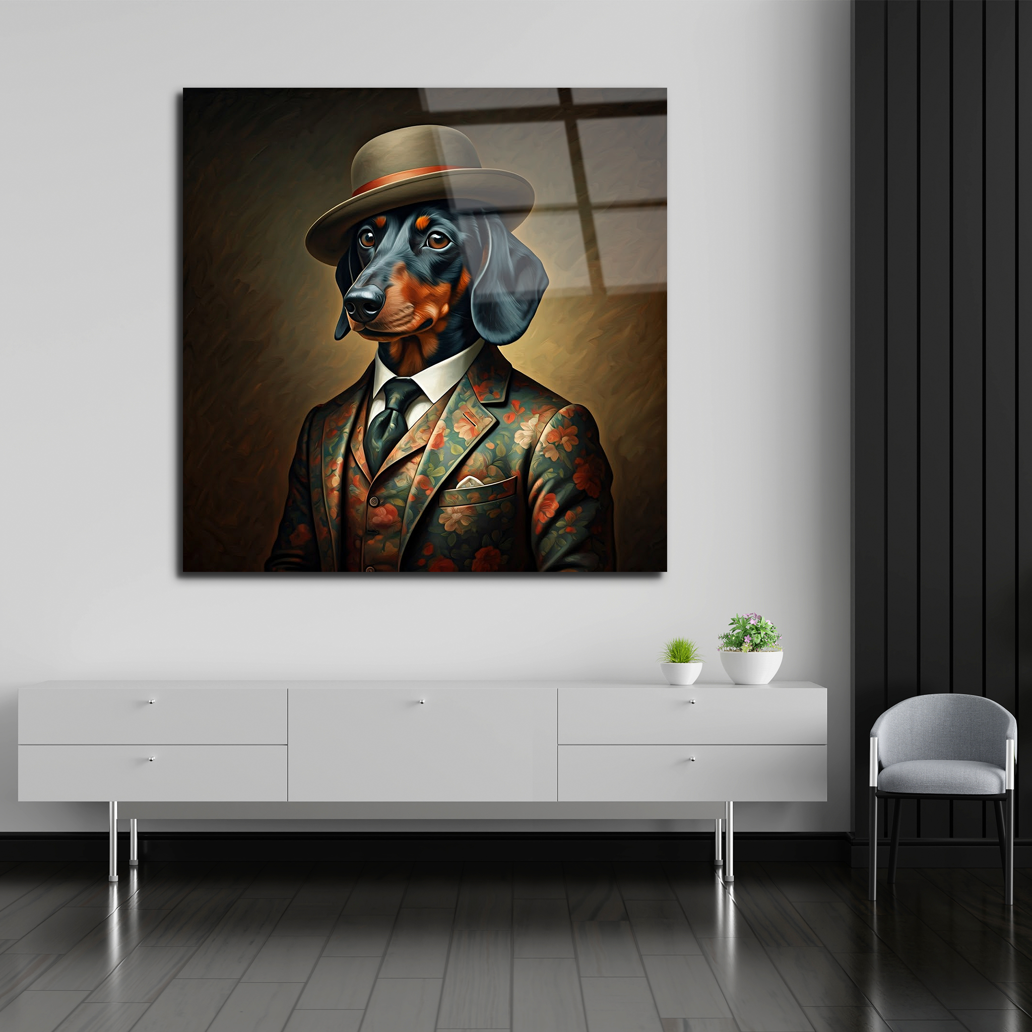 Cool Dachshund | Premium HD Metal Wall Art