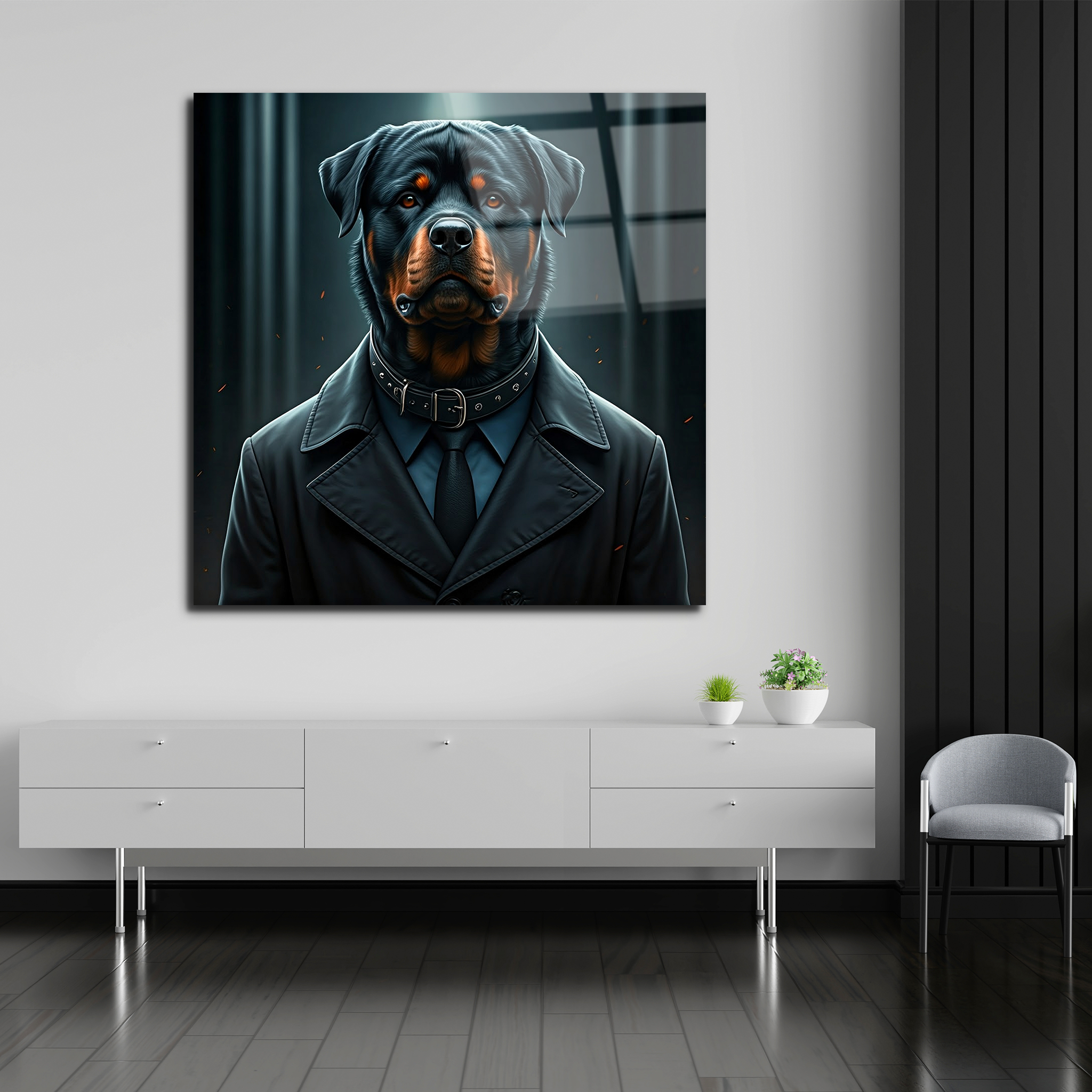 Cool Rottweiler | Premium HD Metal Wall Art