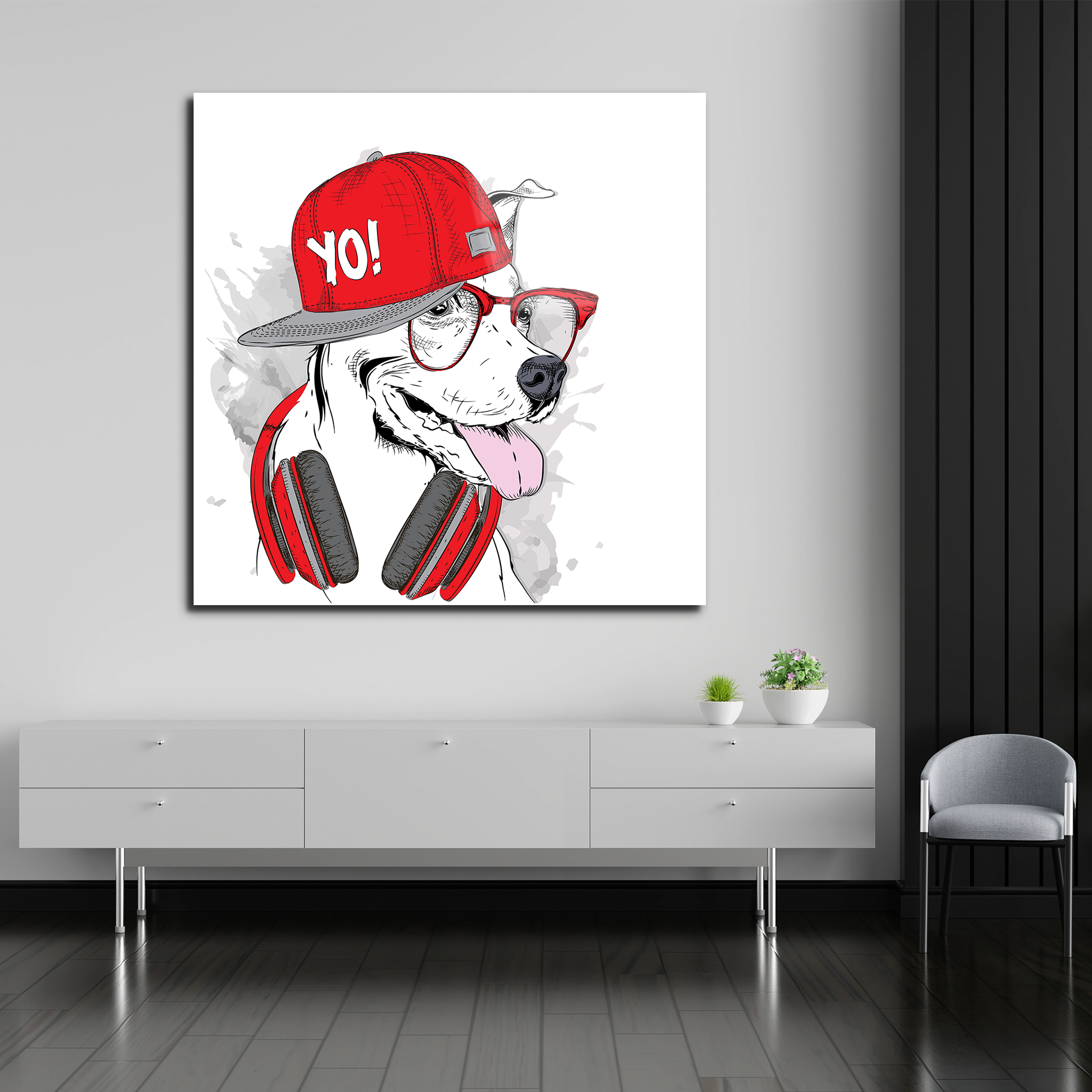 Cool Dog | Premium HD Metal Wall Art