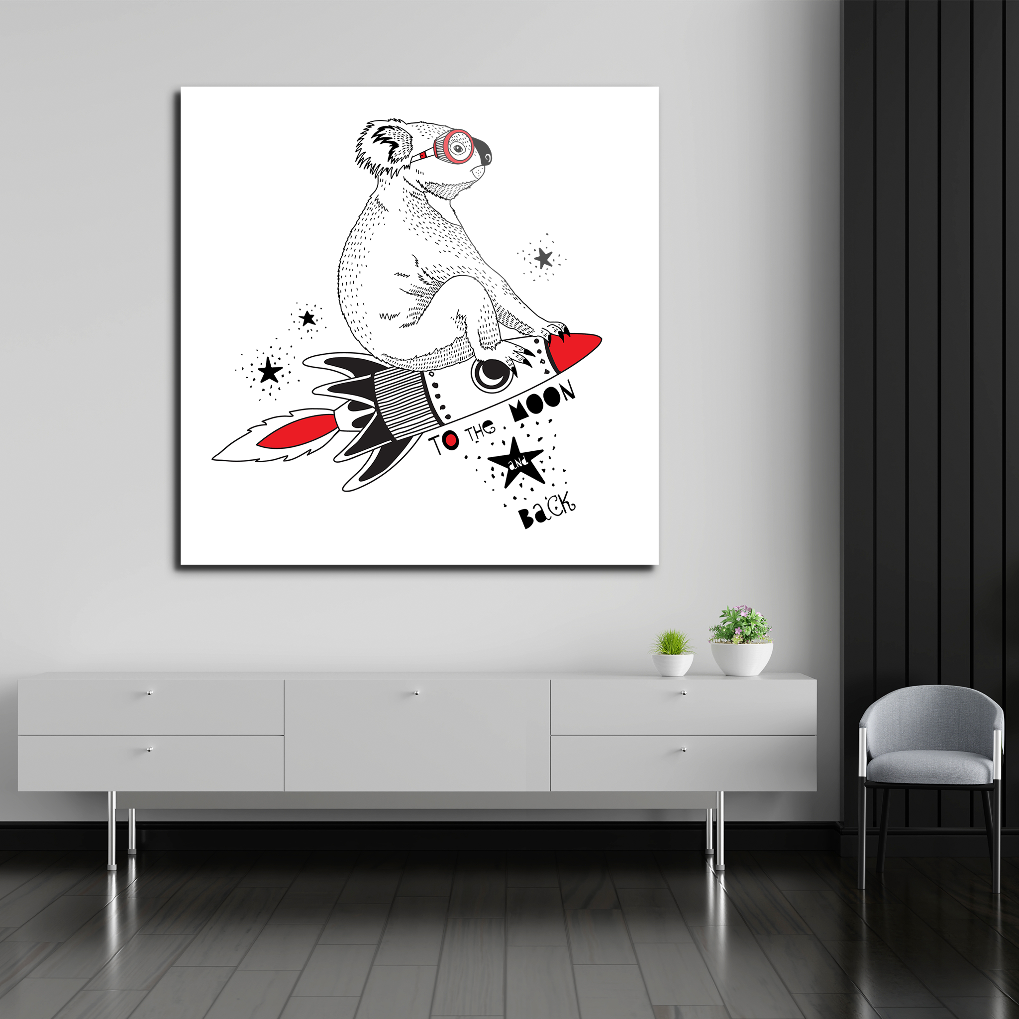 Flying Koala | Premium HD Metal Wall Art
