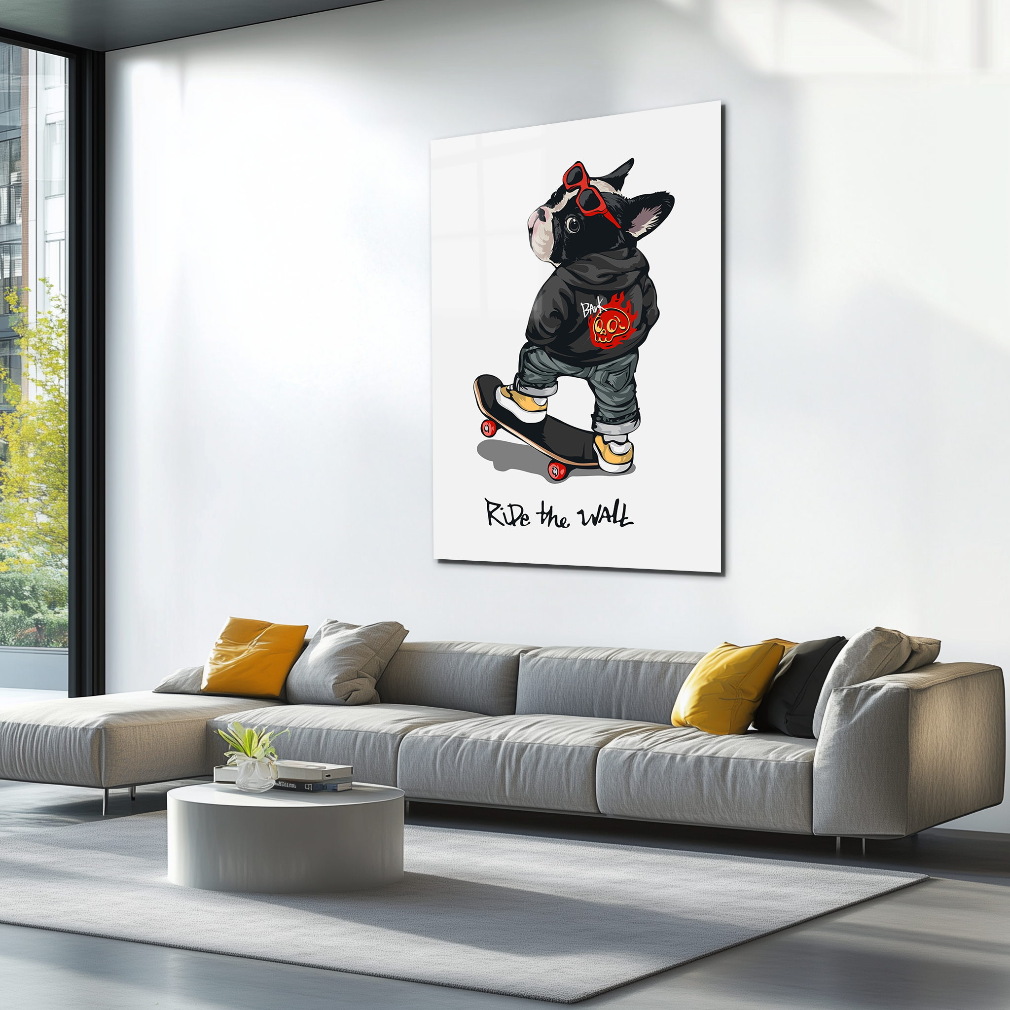 Dog Gone Skater | Premium HD Metal Wall Art