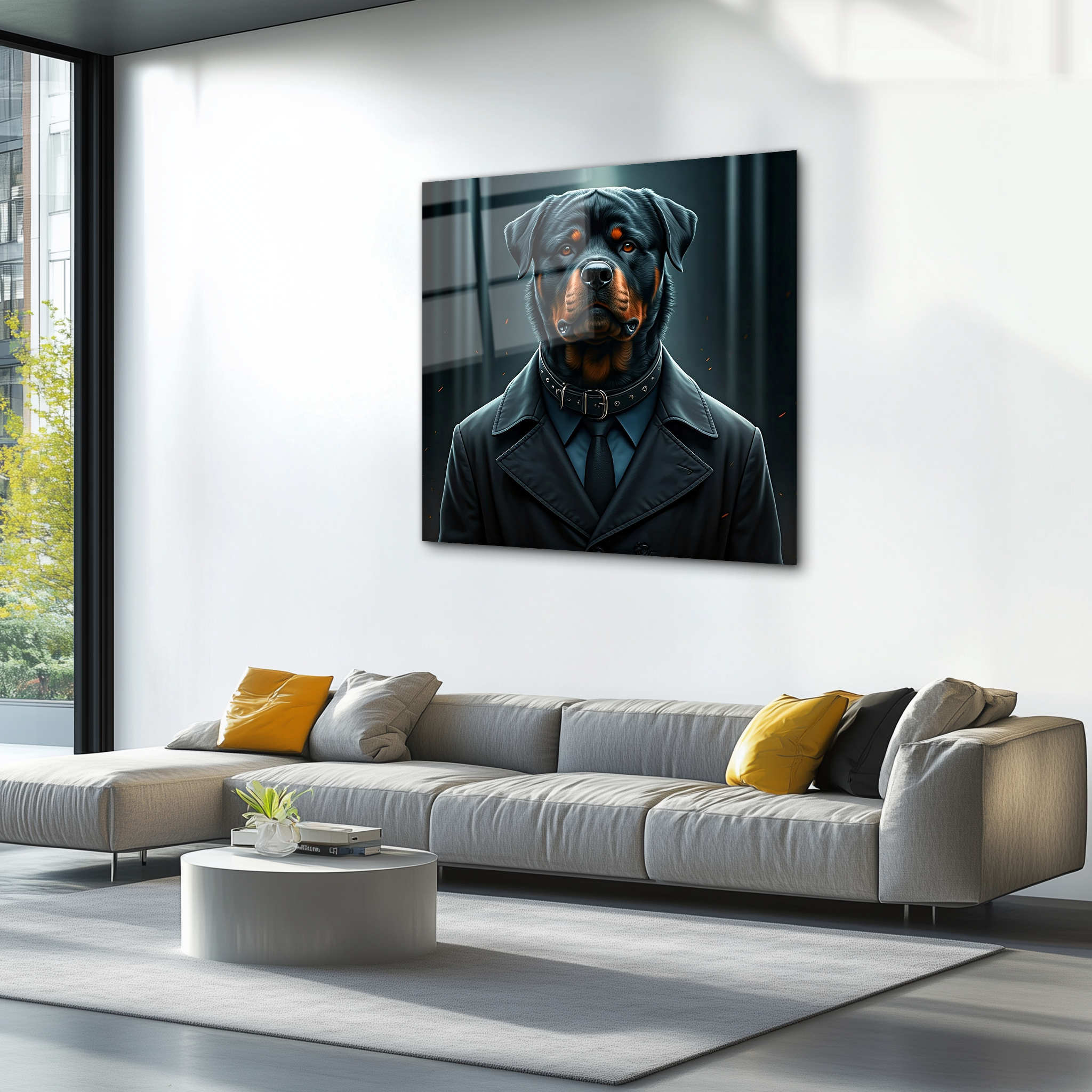 Cool Rottweiler | Premium HD Metal Wall Art