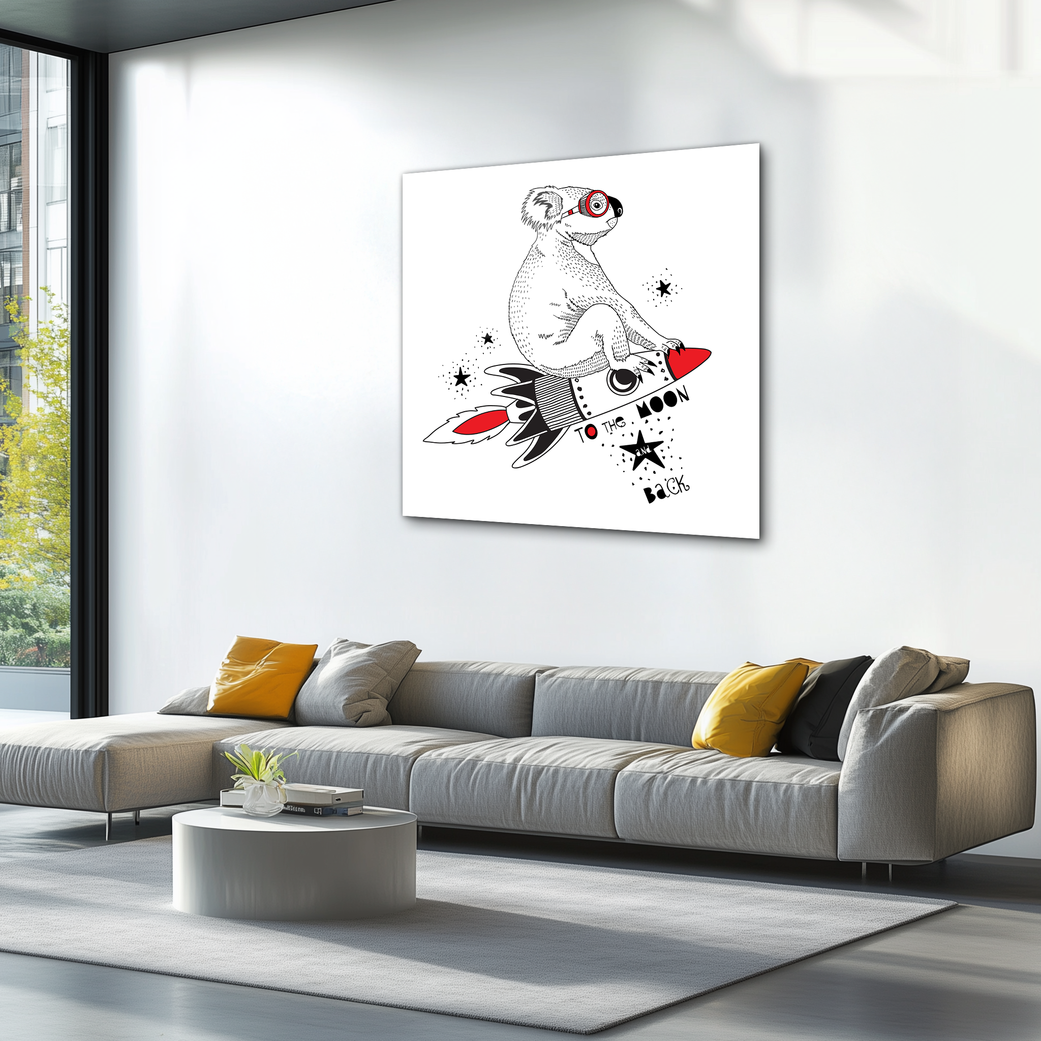 Flying Koala | Premium HD Metal Wall Art