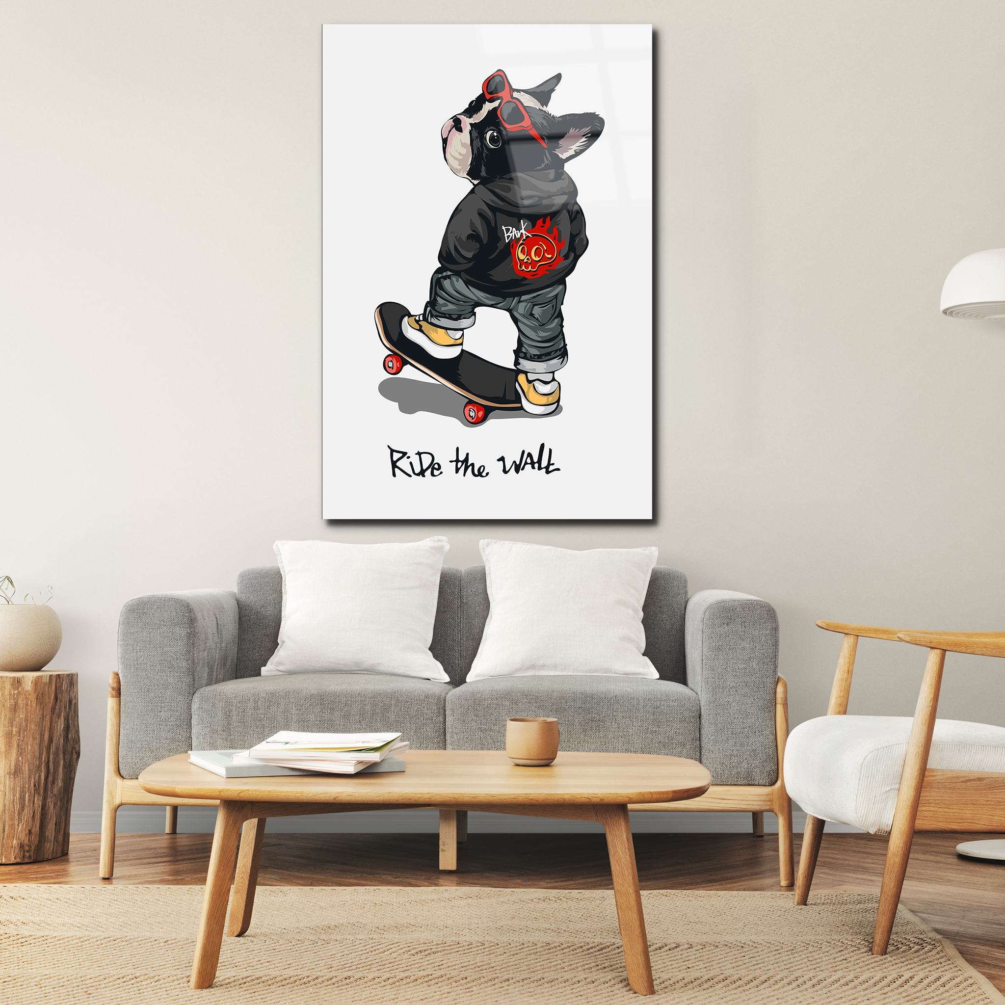 Dog Gone Skater | Premium HD Metal Wall Art