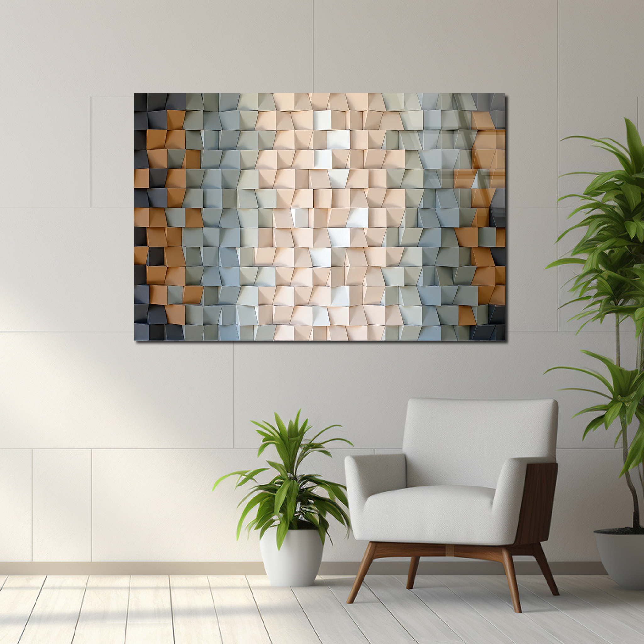 Textured Illusion | Premium HD Metal Wall Art