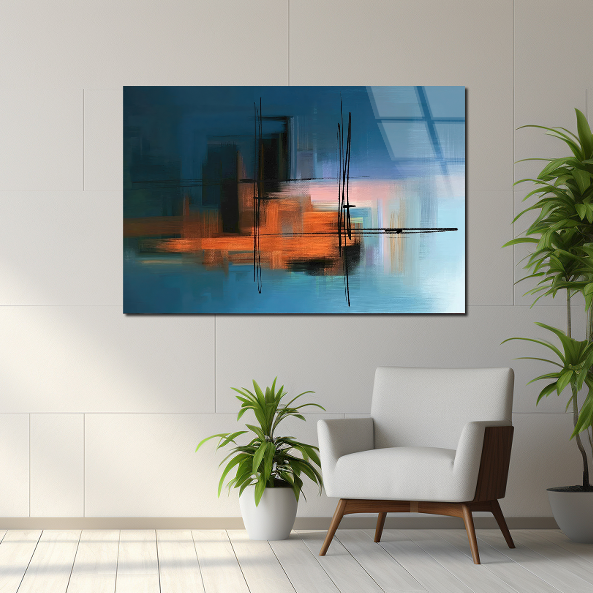 Serenity in Blue | Premium HD Metal Wall Art