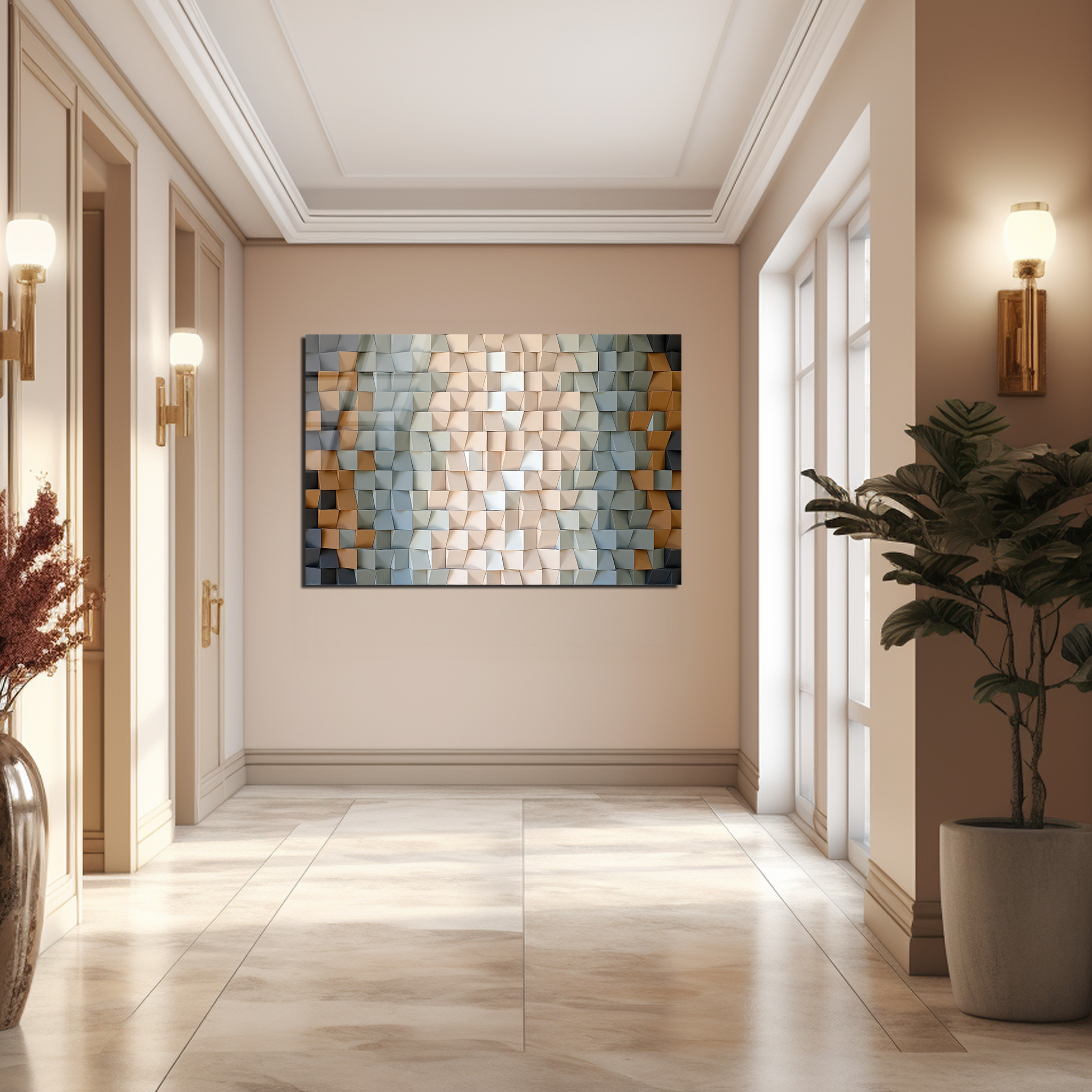 Textured Illusion | Premium HD Metal Wall Art