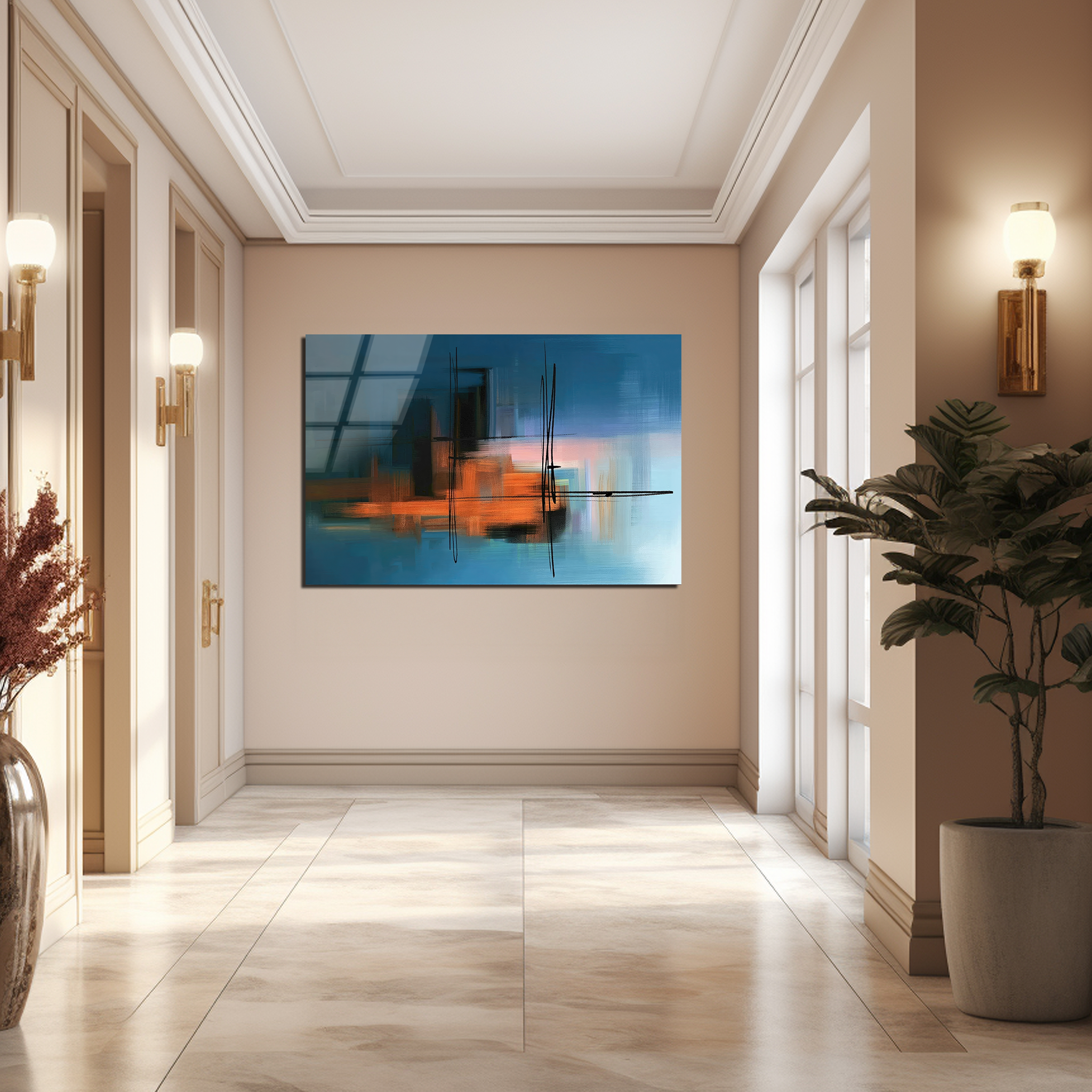 Serenity in Blue | Premium HD Metal Wall Art