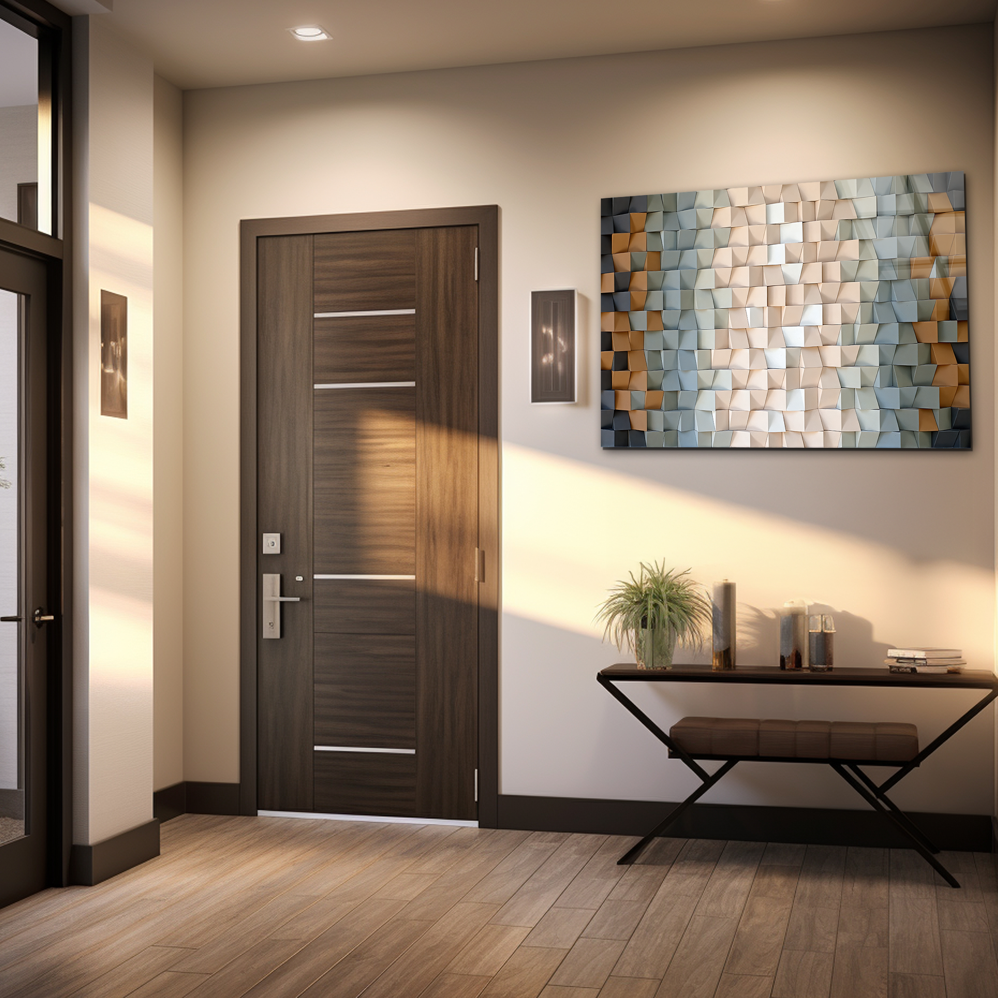 Textured Illusion | Premium HD Metal Wall Art