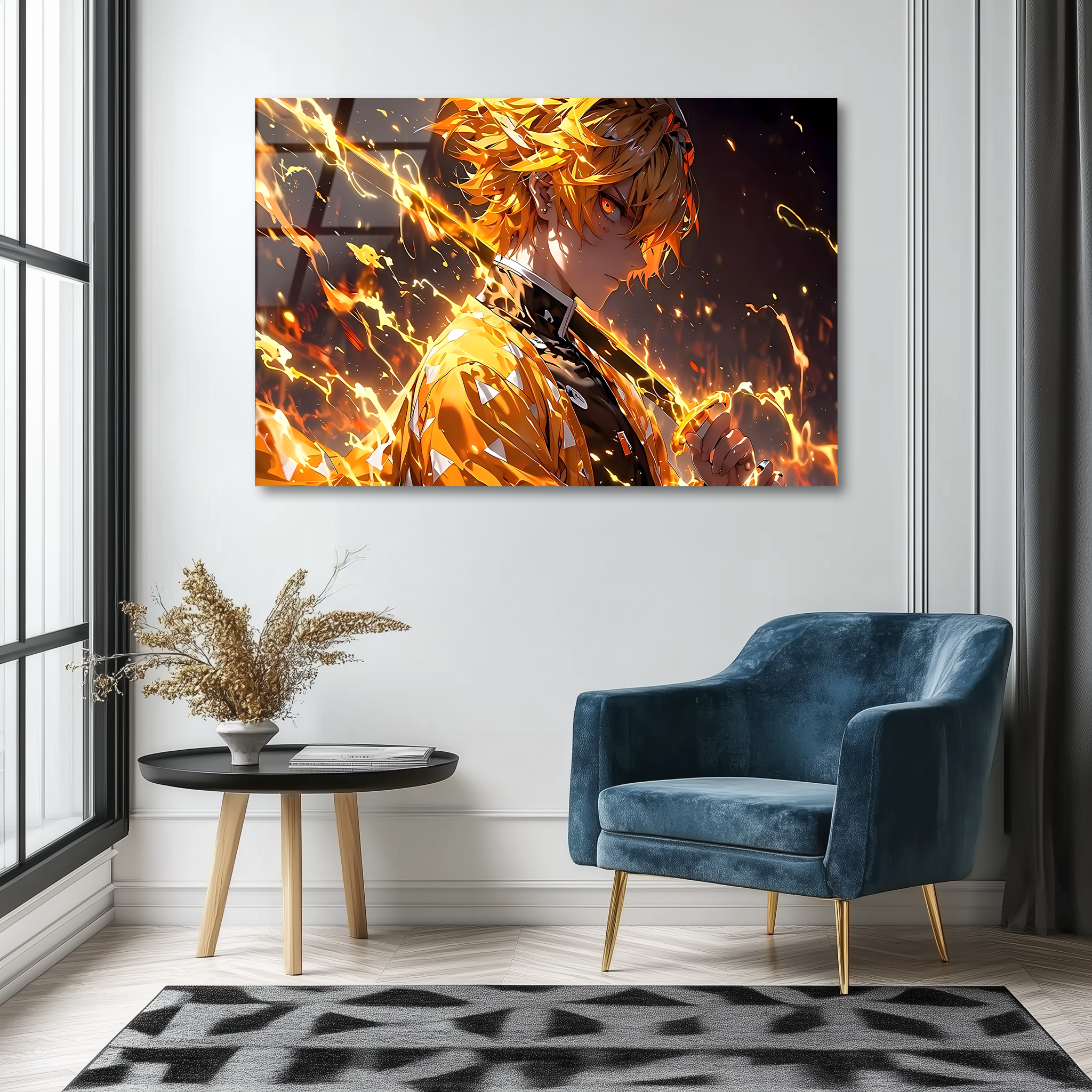 Zenitsu: Lightning’s Wrath | Premium HD Metal Wall Art