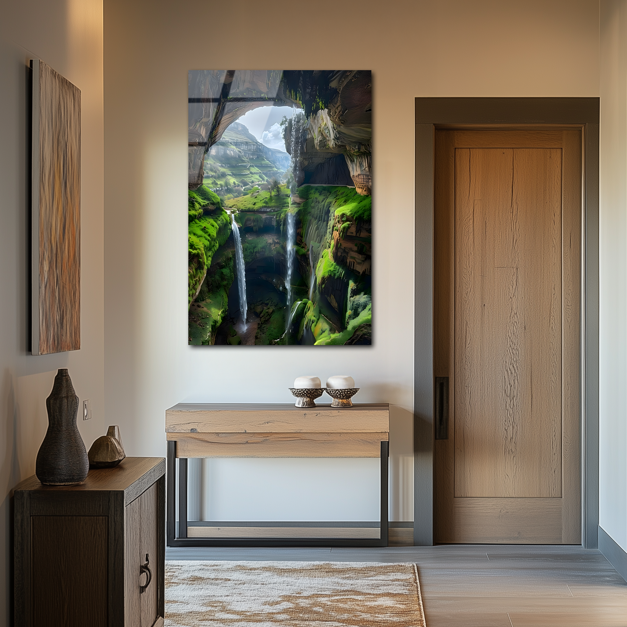 The Heaven of Baatara – Lebanon’s Three-Bridges Waterfall| Premium HD Metal Wall Art