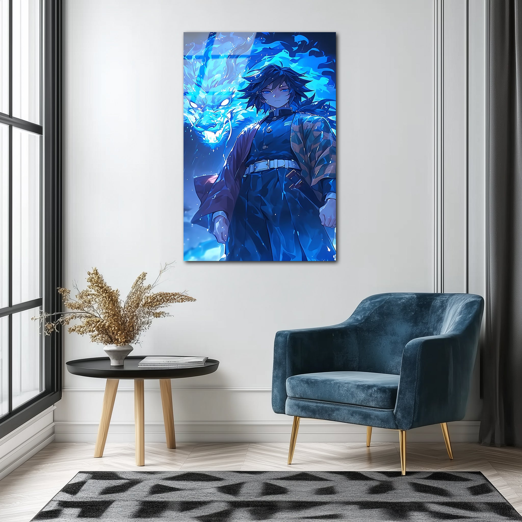 Giyu Tomioka: Wrath of the Water Hashira | Premium HD Metal Wall Art