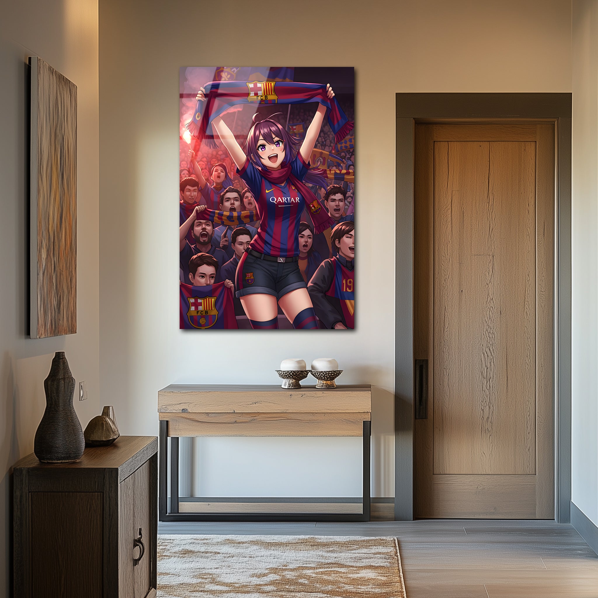 he Spirit of Barça : Victory in Her Eyes | Premium HD Metal Wall Art