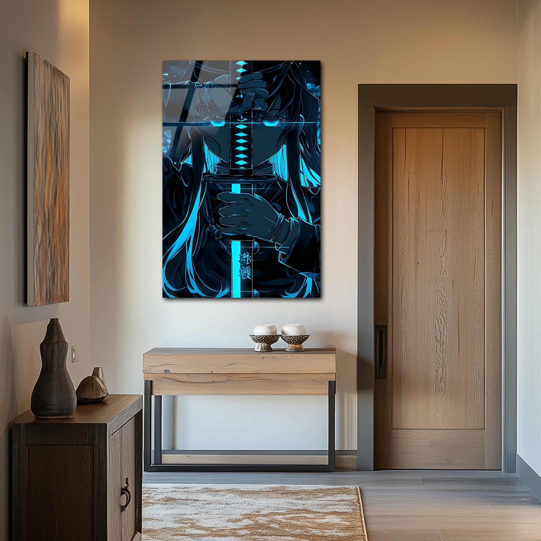 shinobu: Blade of Silent Thunder | Premium HD Metal Wall Art