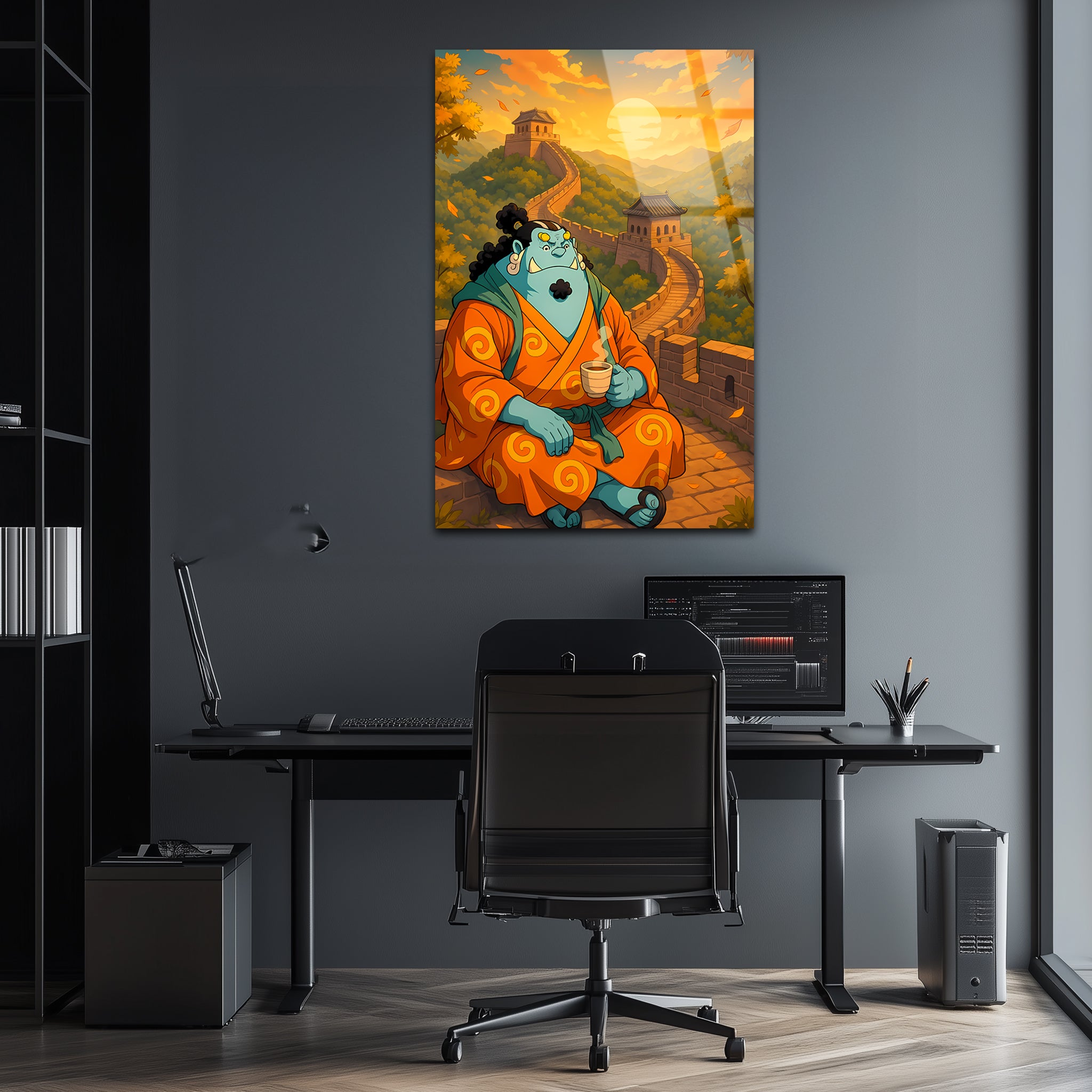 Jinbe: The Knight of the Sea in Tranquil Harmony | Premium HD Metal Wall Art