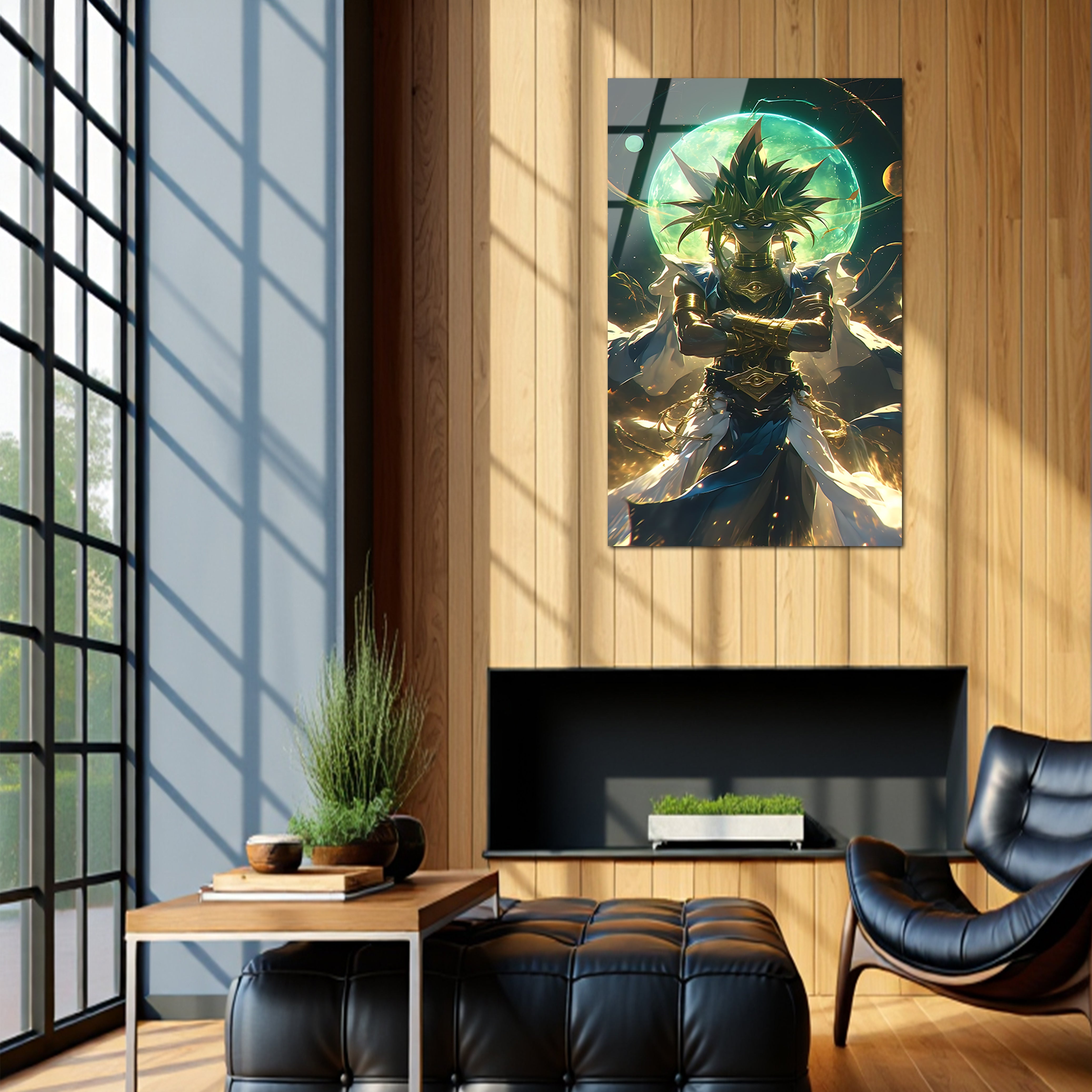 Yugi Muto: Cosmic Pharaoh of the Millennium | Premium HD Metal Wall Art