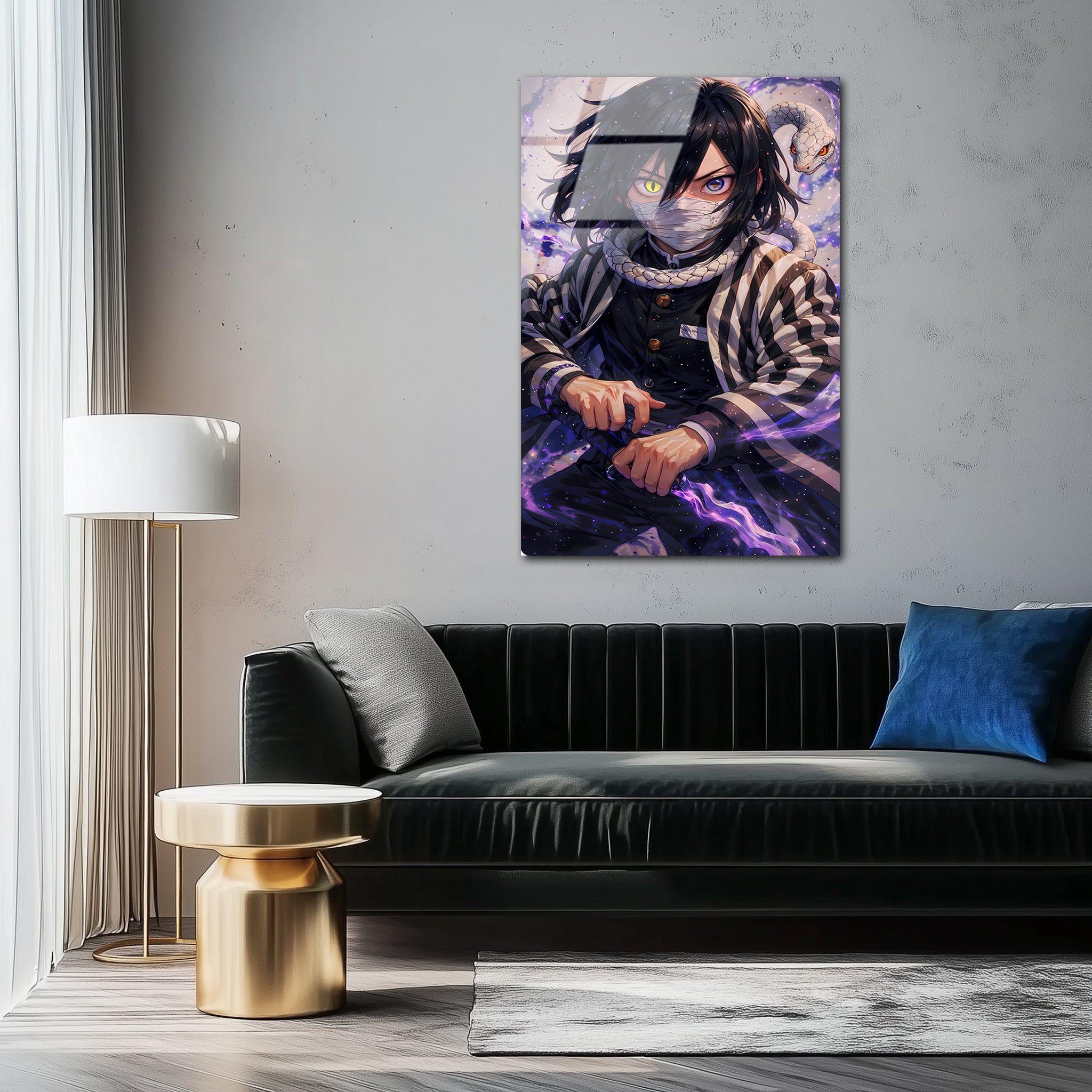 Obanai Iguro: The Serpent Hashira | Premium HD Metal Wall Art