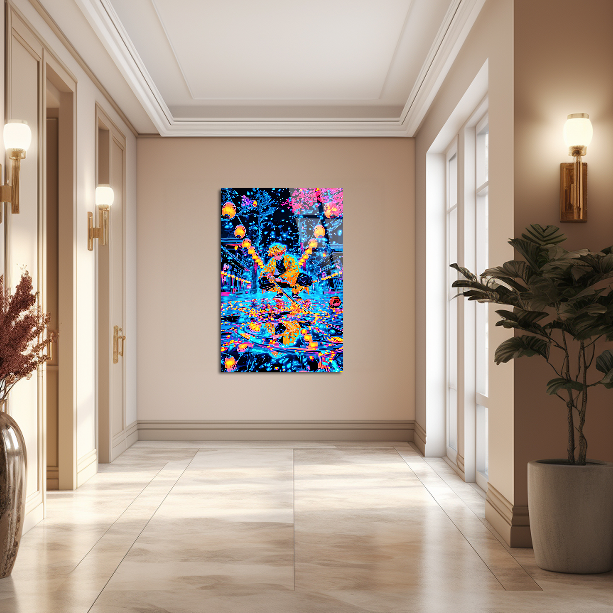 Zinetsu: Thunder’s Silent Vigil | Premium HD Metal Wall Art