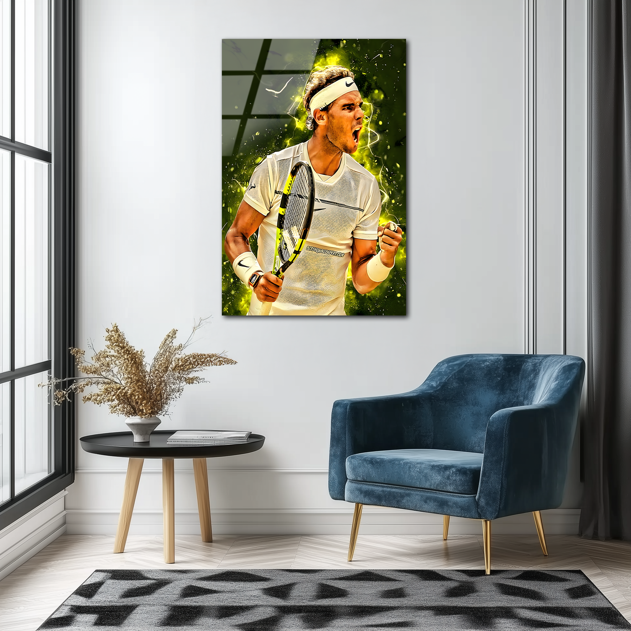 Rafael Nadal: The Storm of Determination | Premium HD Metal Wall Art