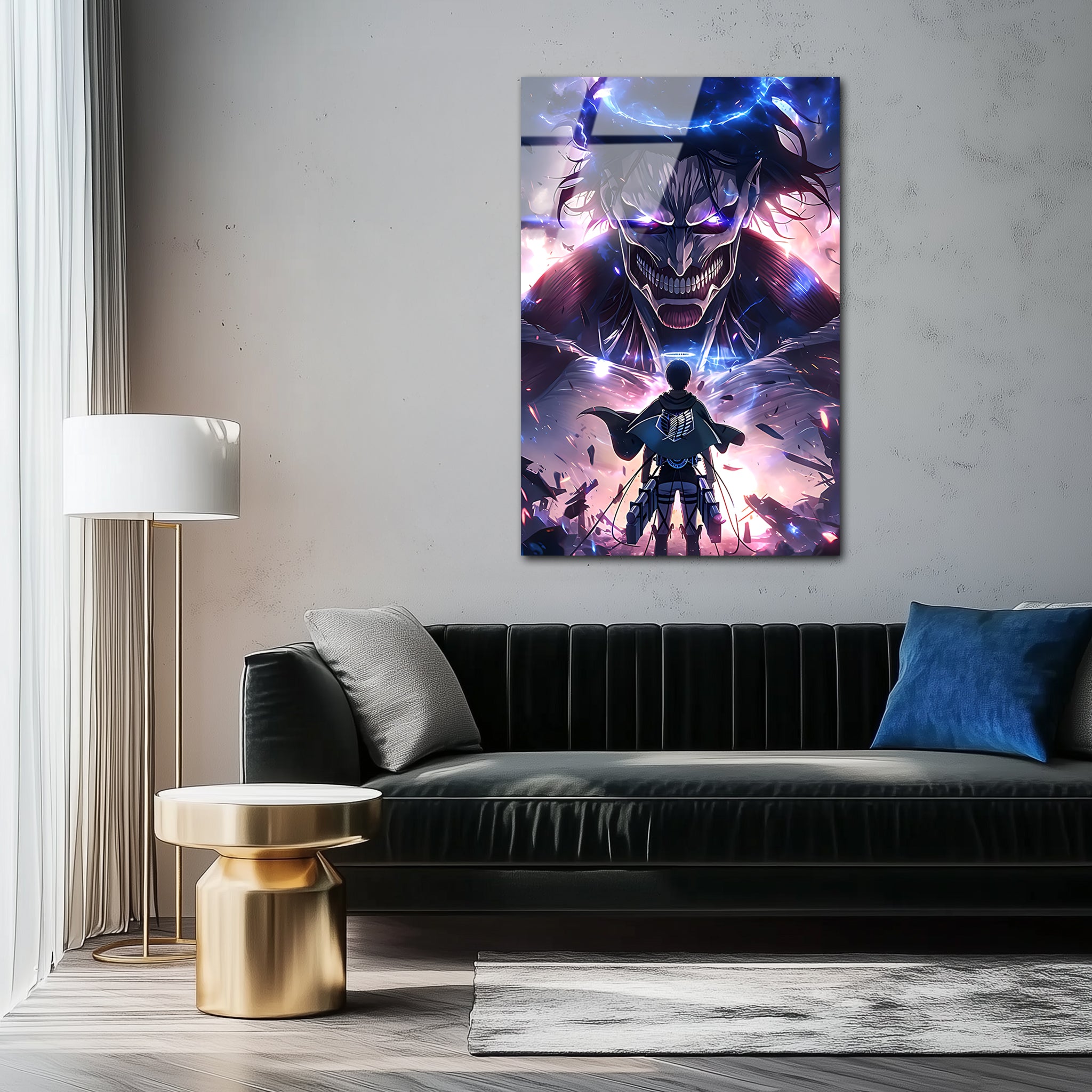 Eren Yeager: The God Within the Titan | Premium HD Metal Wall Art