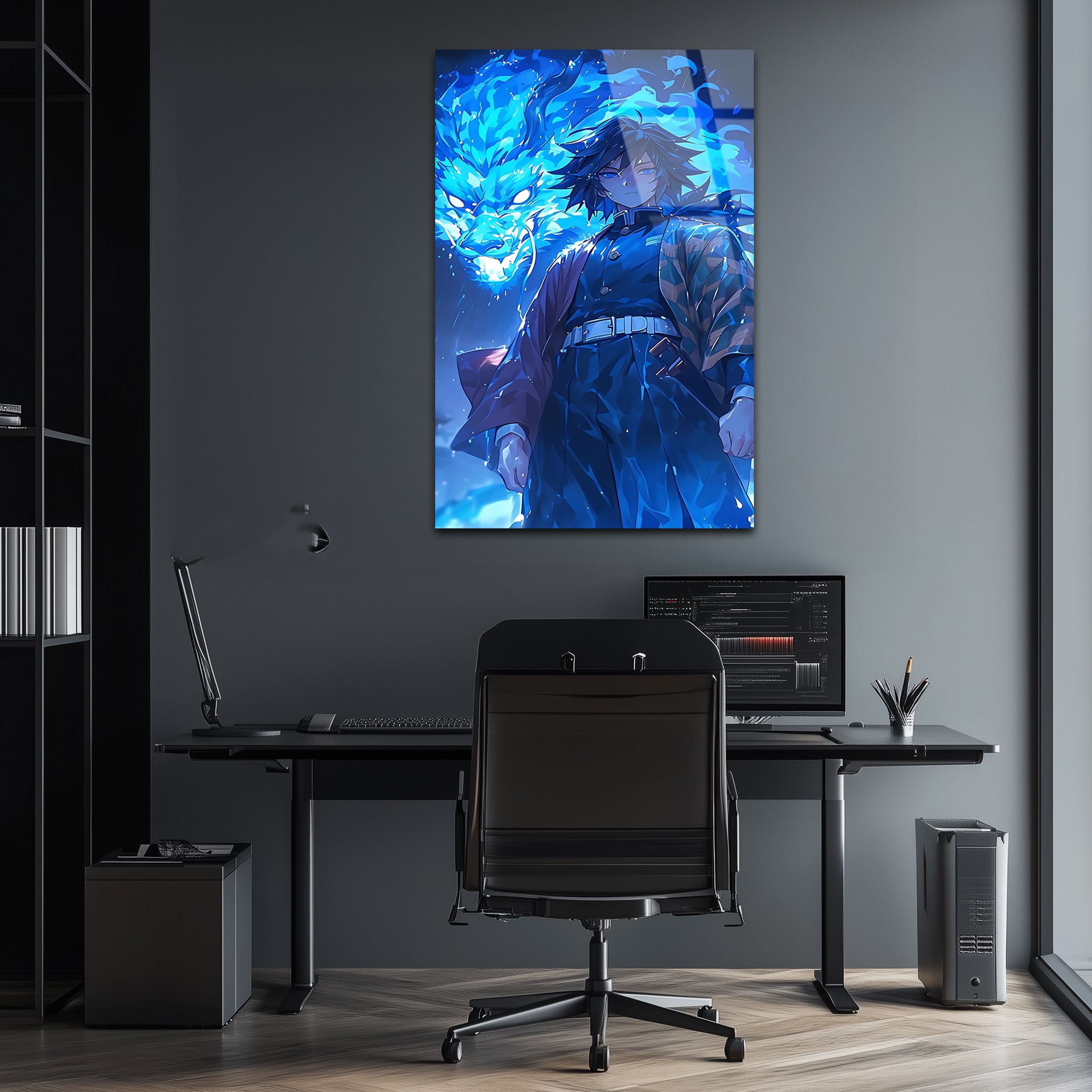 Giyu Tomioka: Wrath of the Water Hashira | Premium HD Metal Wall Art