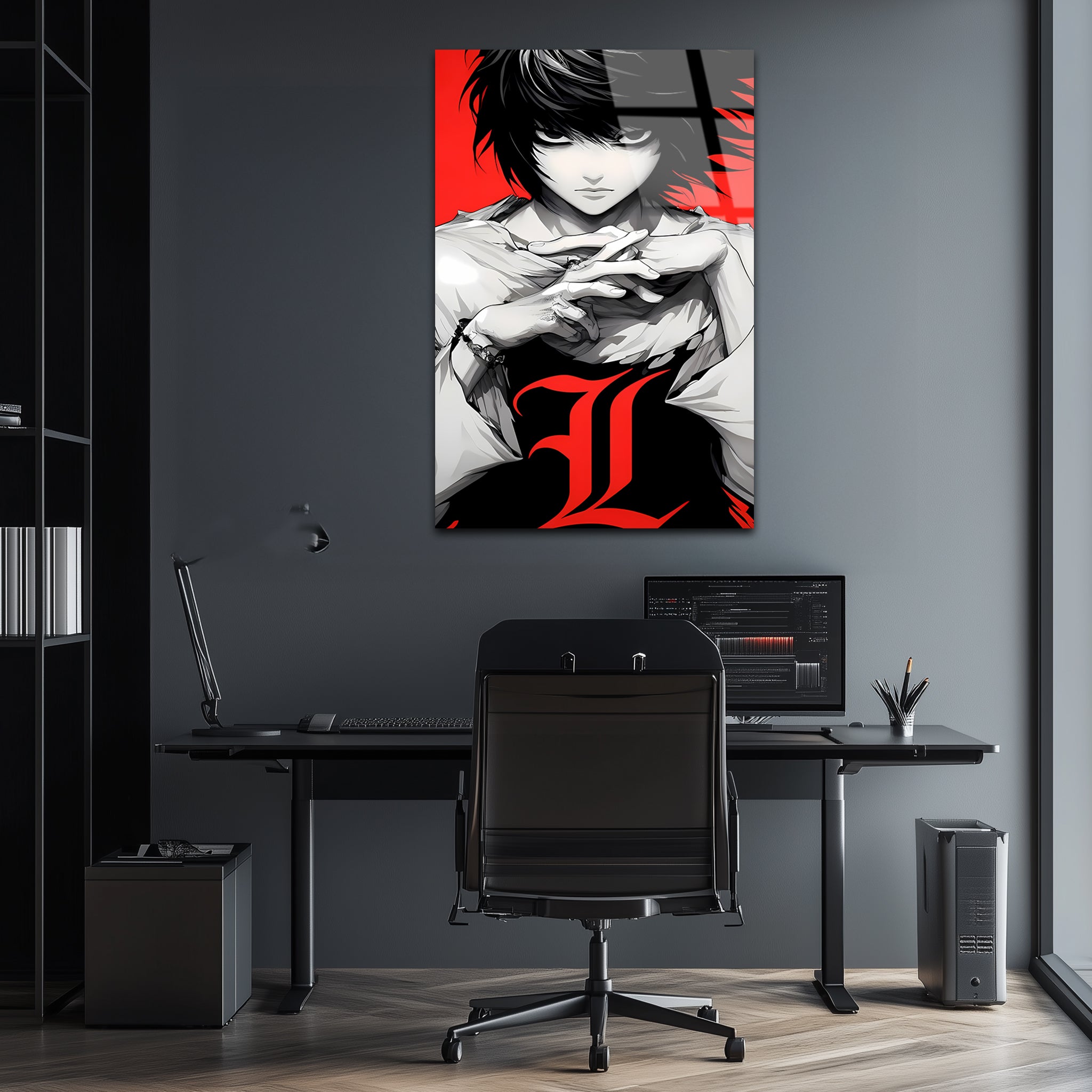 L: The Shadow of Justice | Premium HD Metal Wall Art