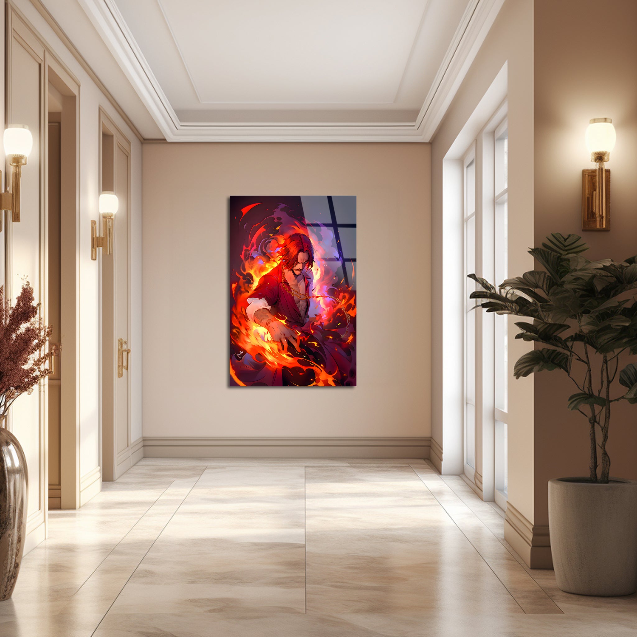 Shanks: The Flame of Kings| Premium HD Metal Wall Art
