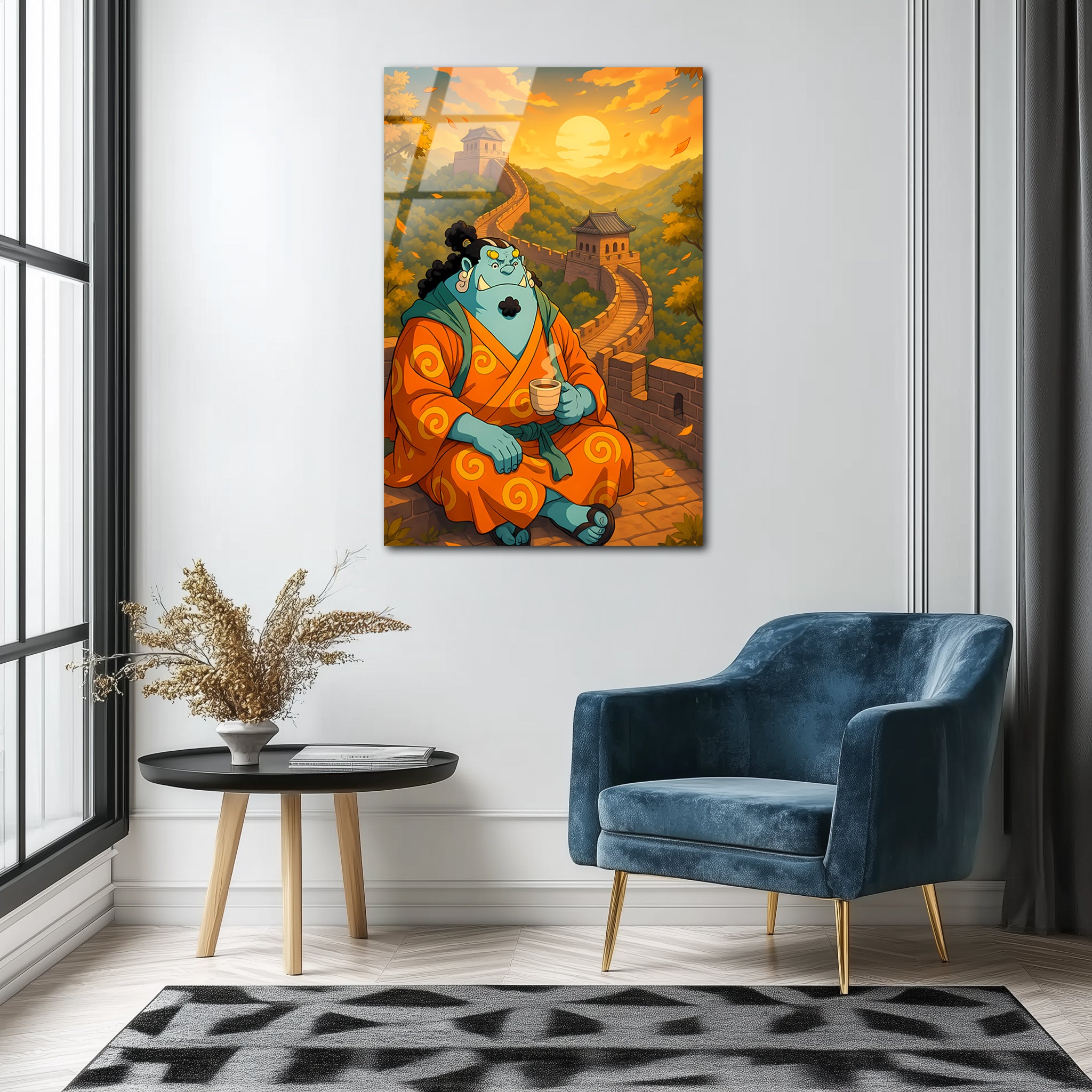Jinbe: The Knight of the Sea in Tranquil Harmony | Premium HD Metal Wall Art