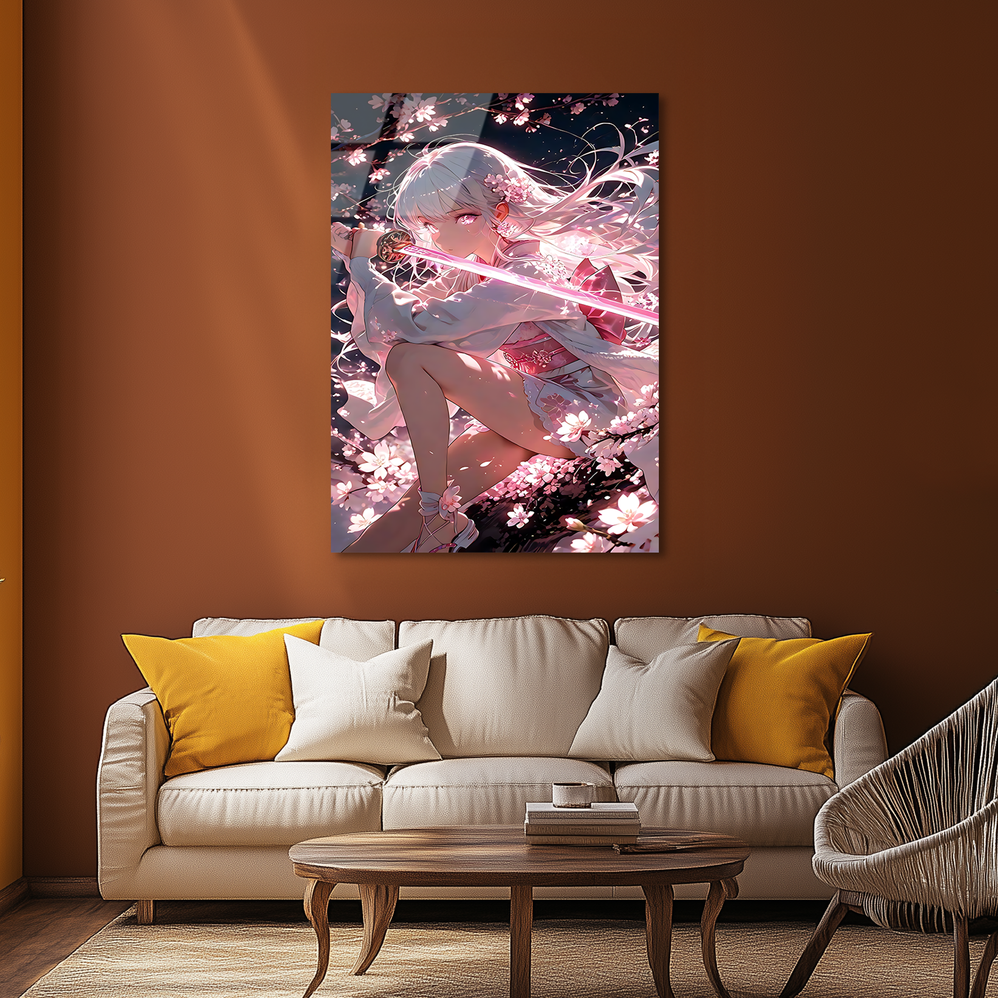Yae Miko: Sakura Fox of the Sacred Blade | Premium HD Metal Wall Art