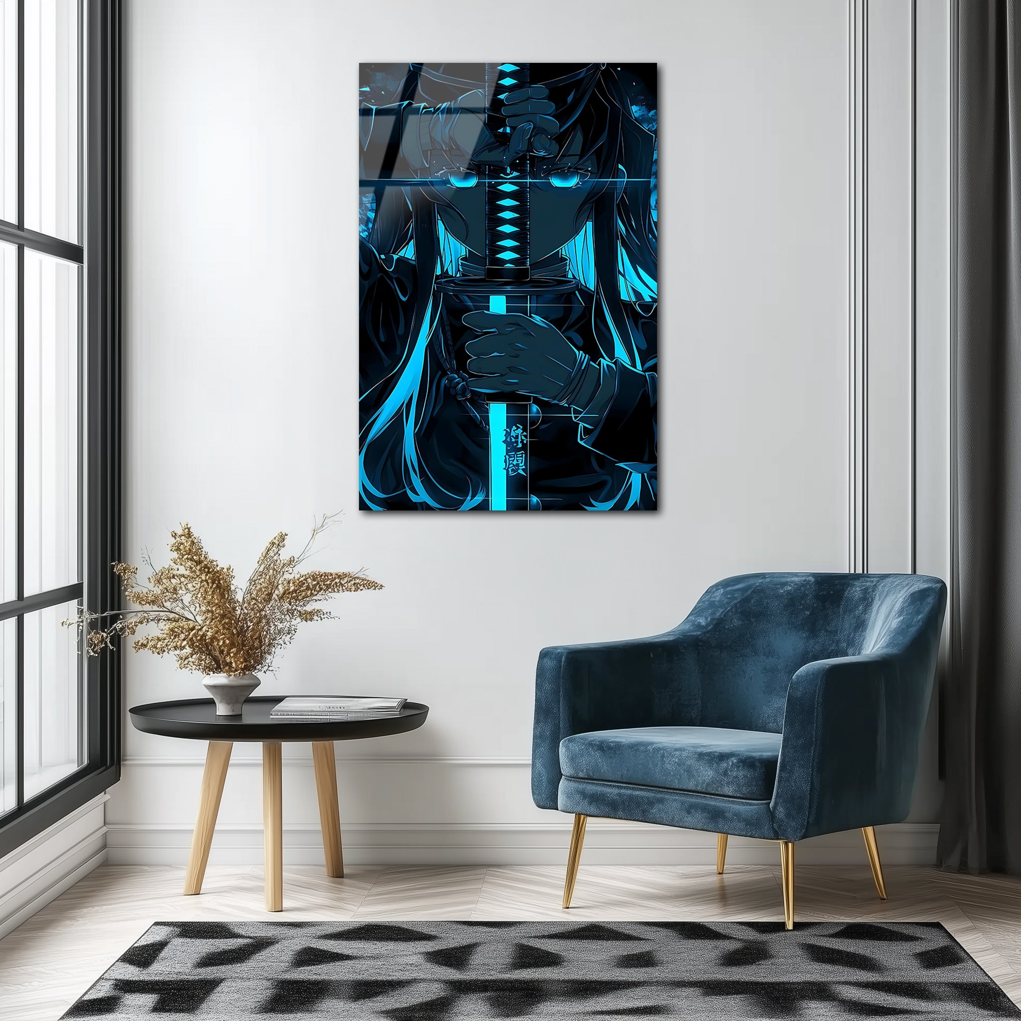 shinobu: Blade of Silent Thunder | Premium HD Metal Wall Art