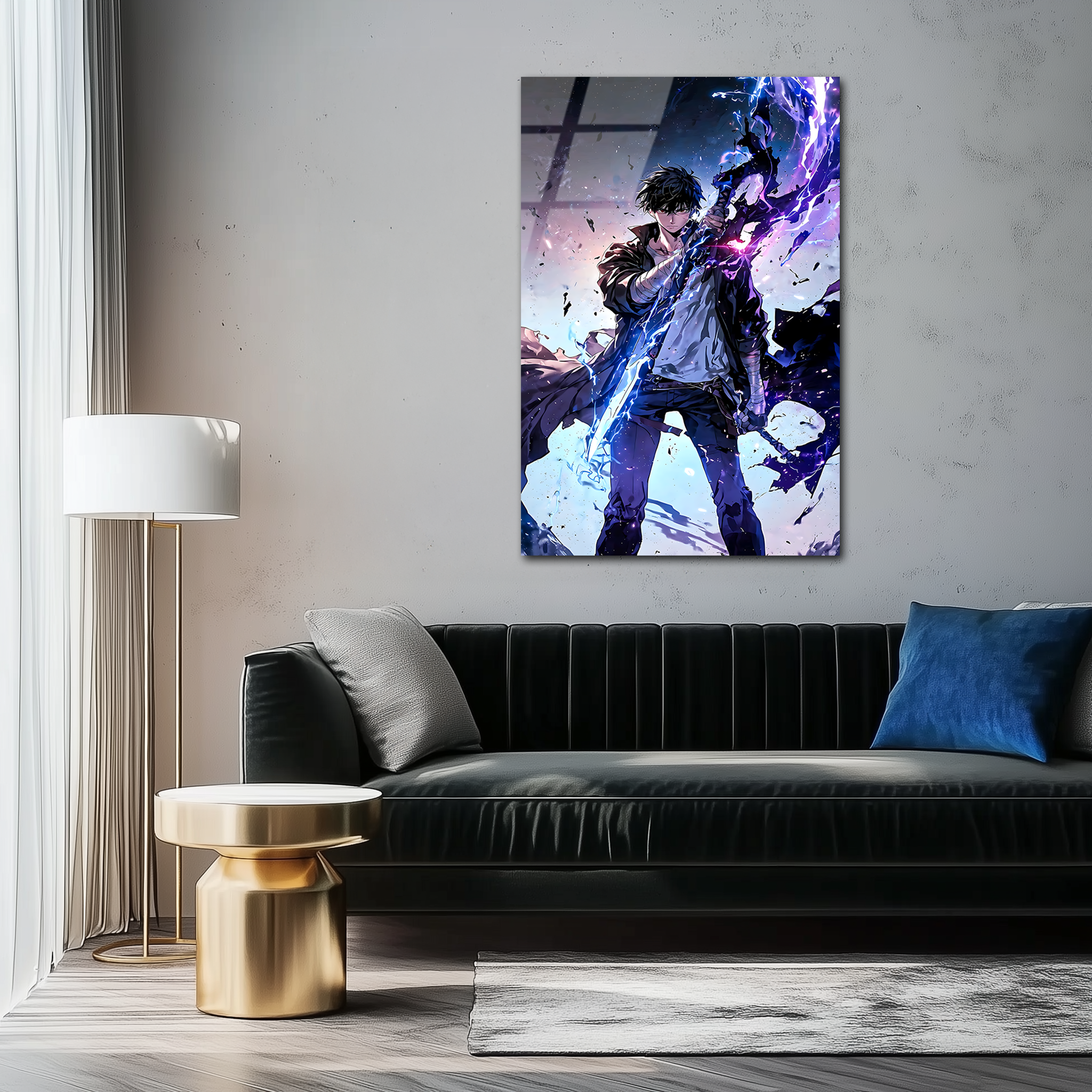 Sung Jinwoo: Shadow Monarch Ascendant | Premium HD Metal Wall Art