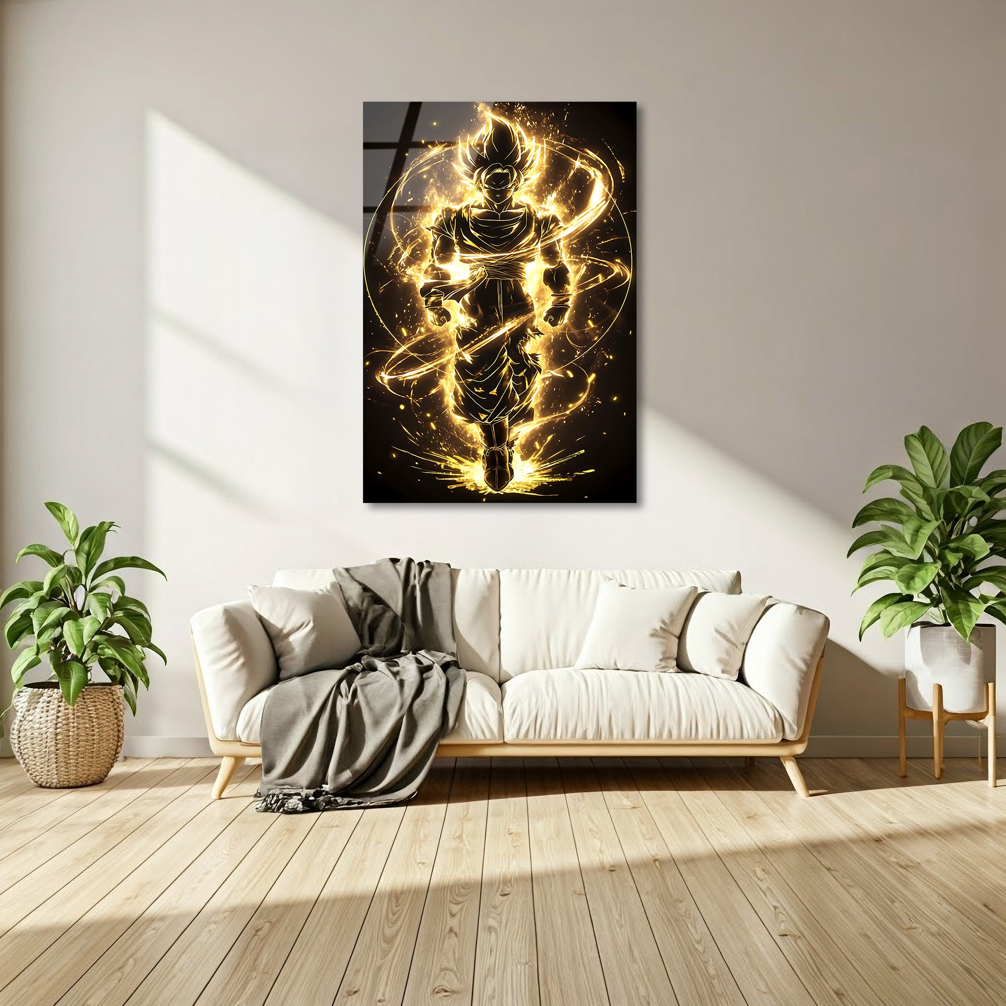 Goku: Ascension of the Golden Saiyan | Premium HD Metal Wall Art
