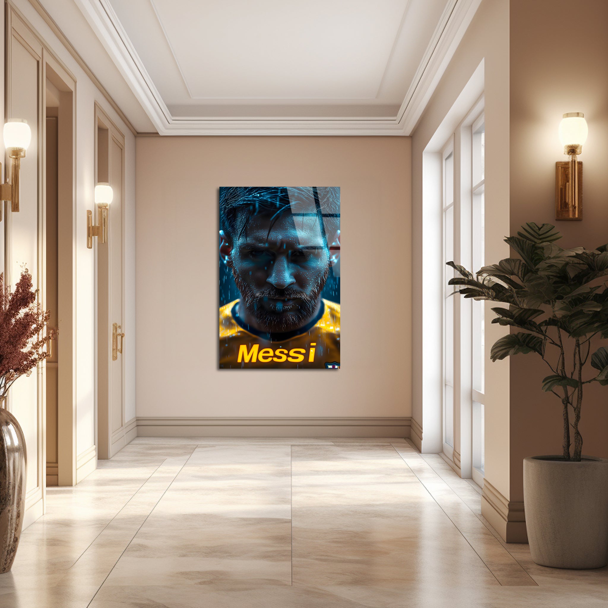 Messi: The Calm Before Greatness | Premium HD Metal Wall Art