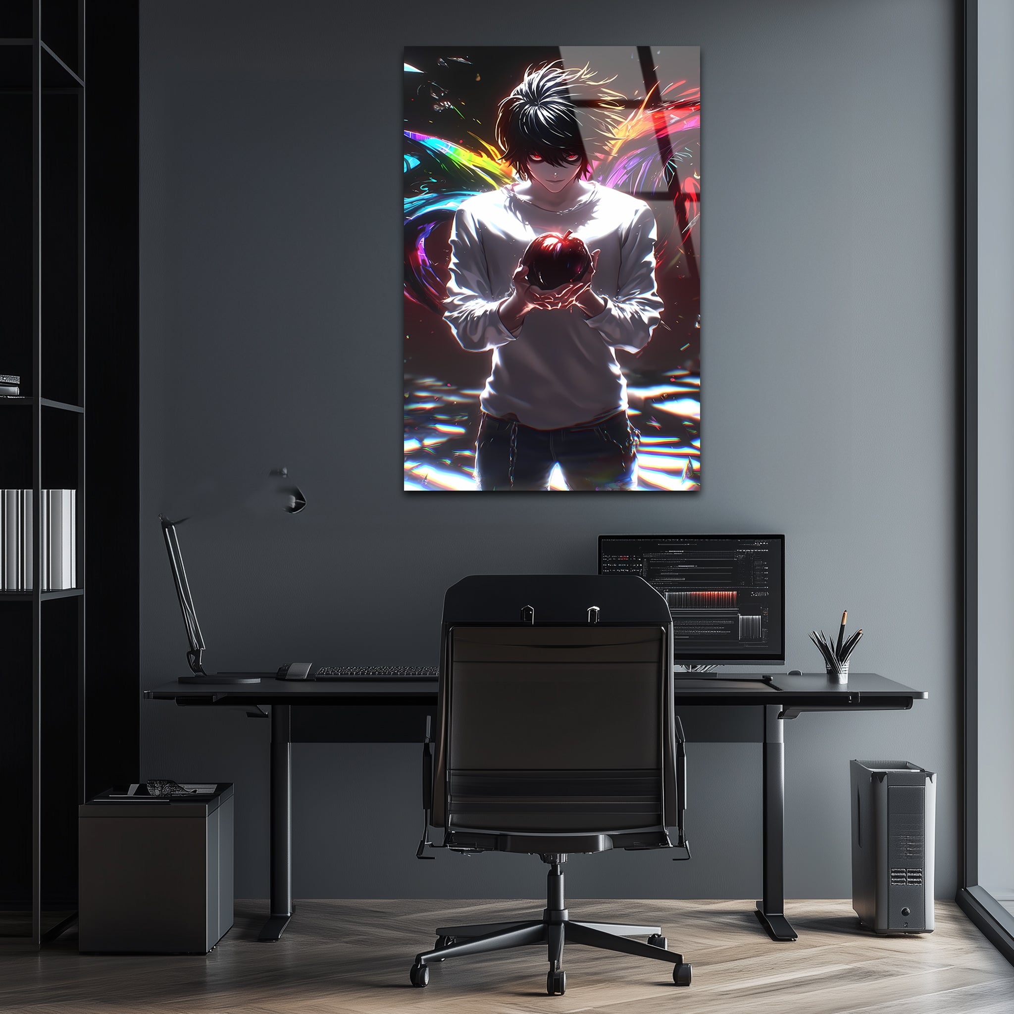 L : The Silent Observer of Shadows | Premium HD Metal Wall Art