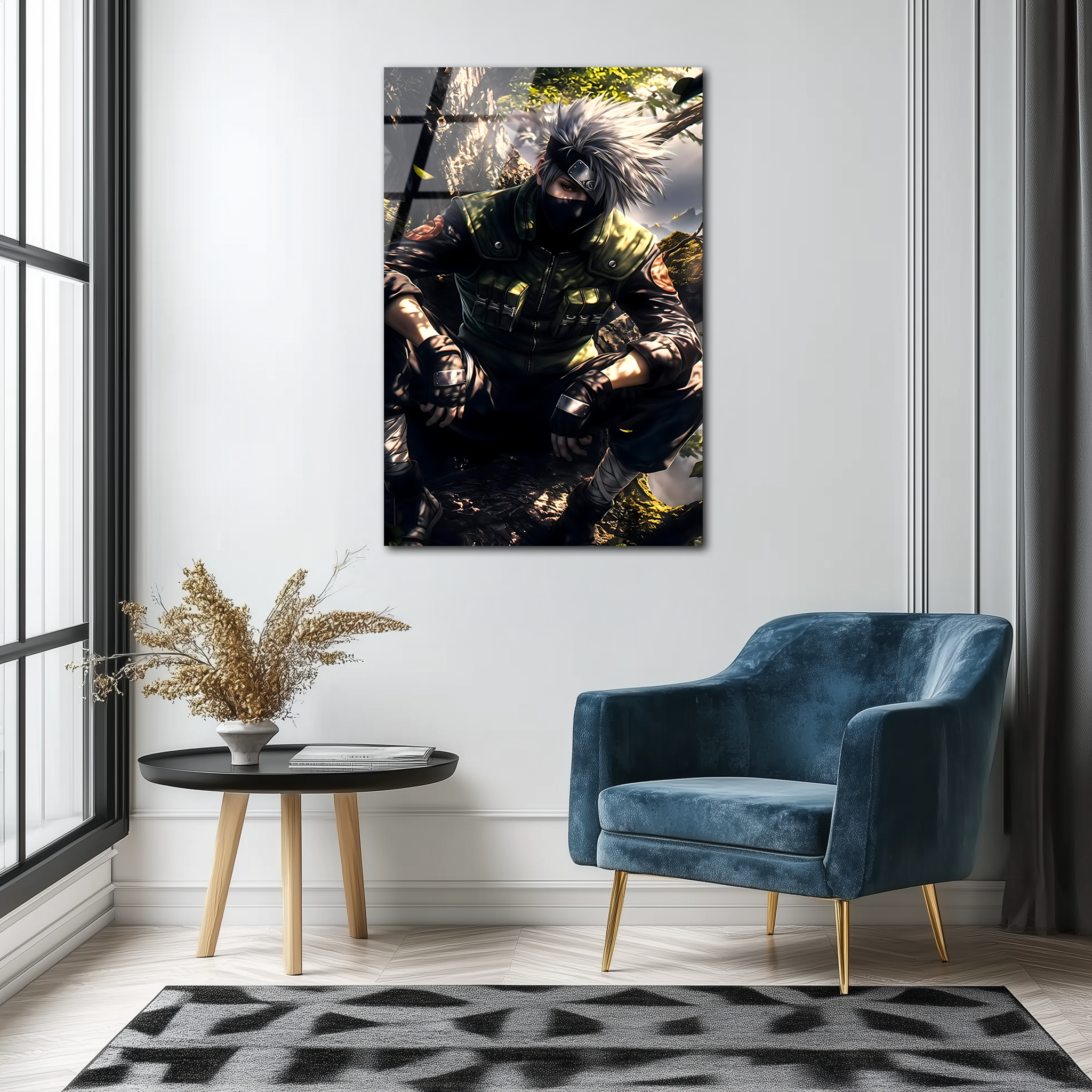 Kakashi: The Silent Shadow of Konoha | Premium HD Metal Wall Art