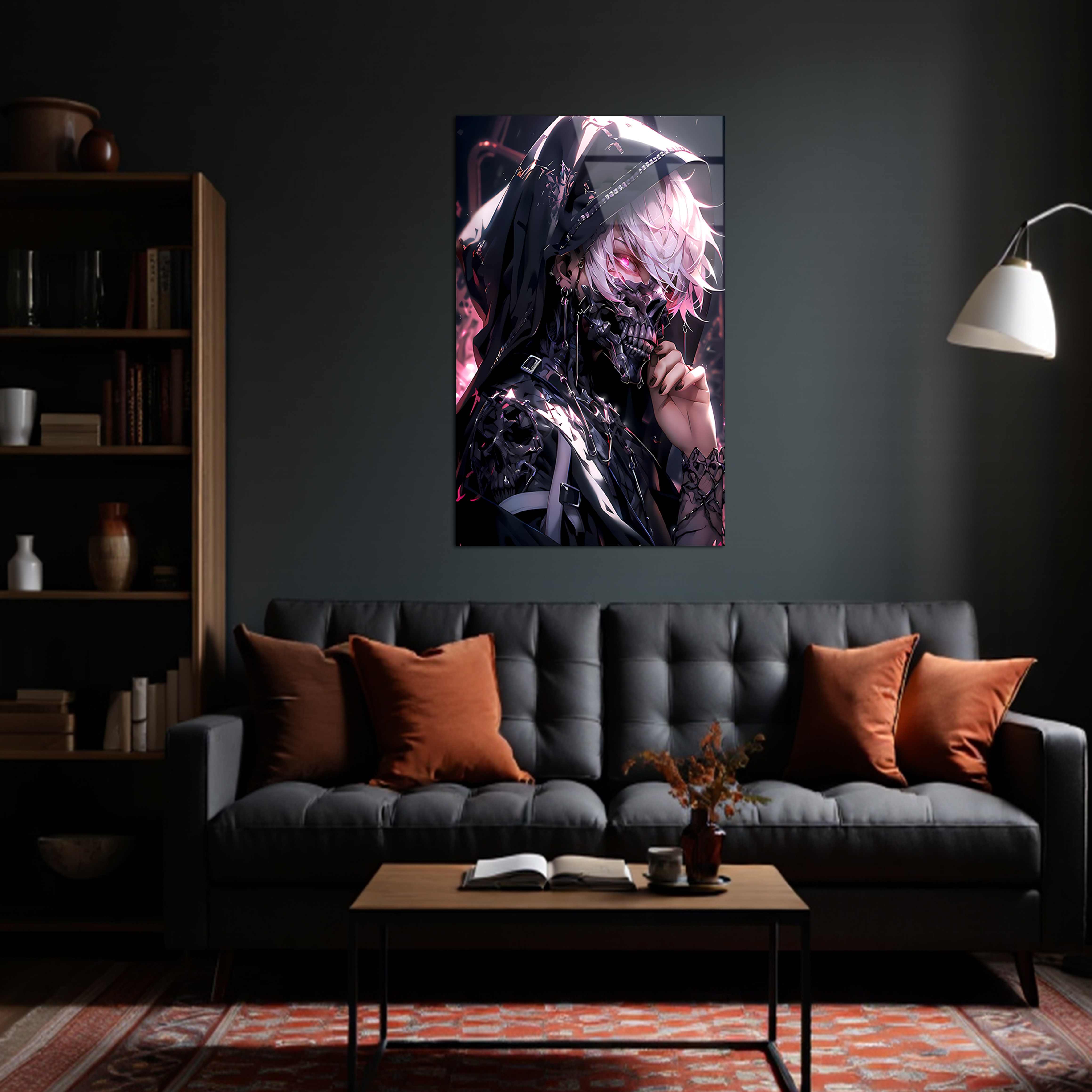 Ken Kaneki: The Cursed Ghoul of Shadows | Premium HD Metal Wall Art