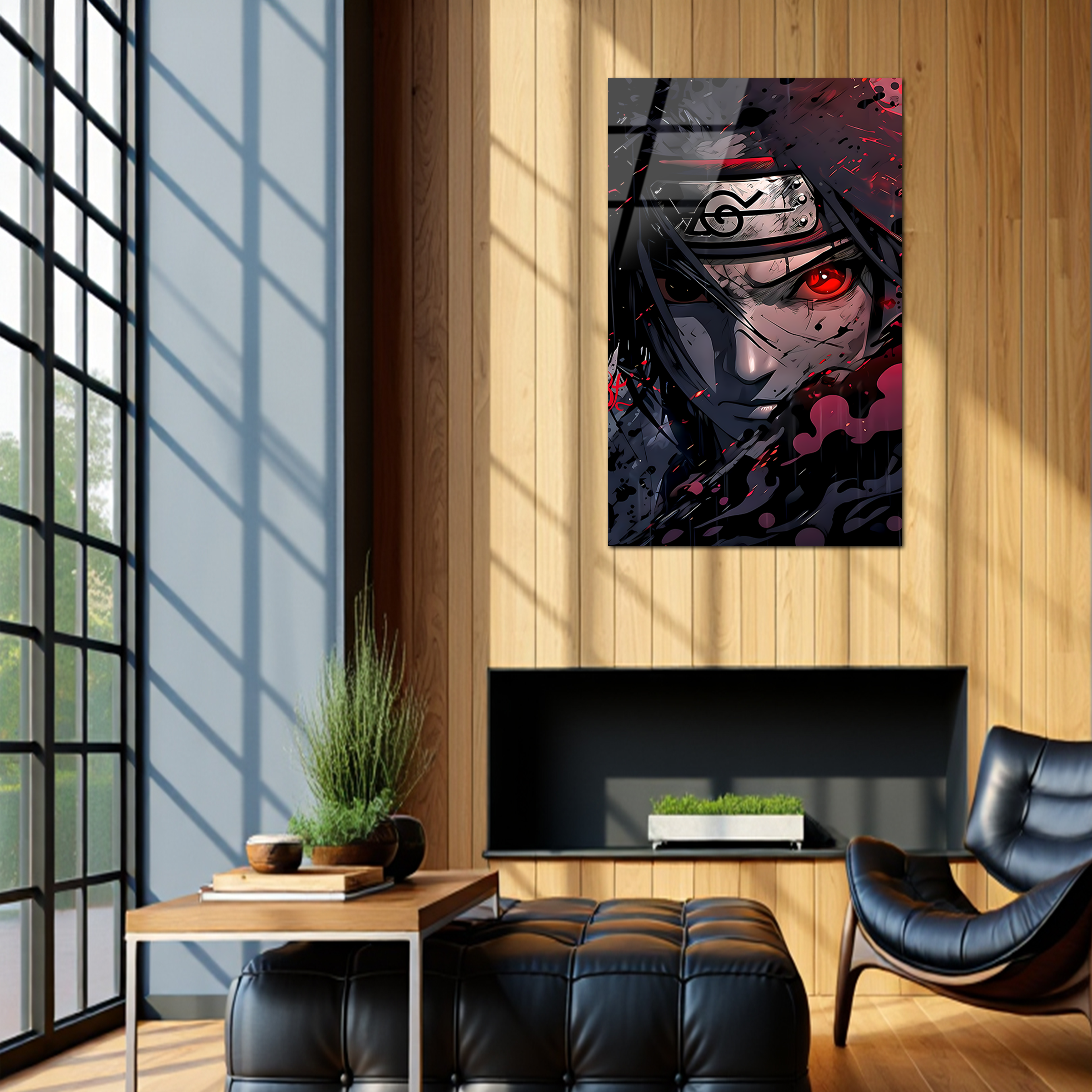 Sasuke: Crimson Eyes of Fate | Premium HD Metal Wall Art