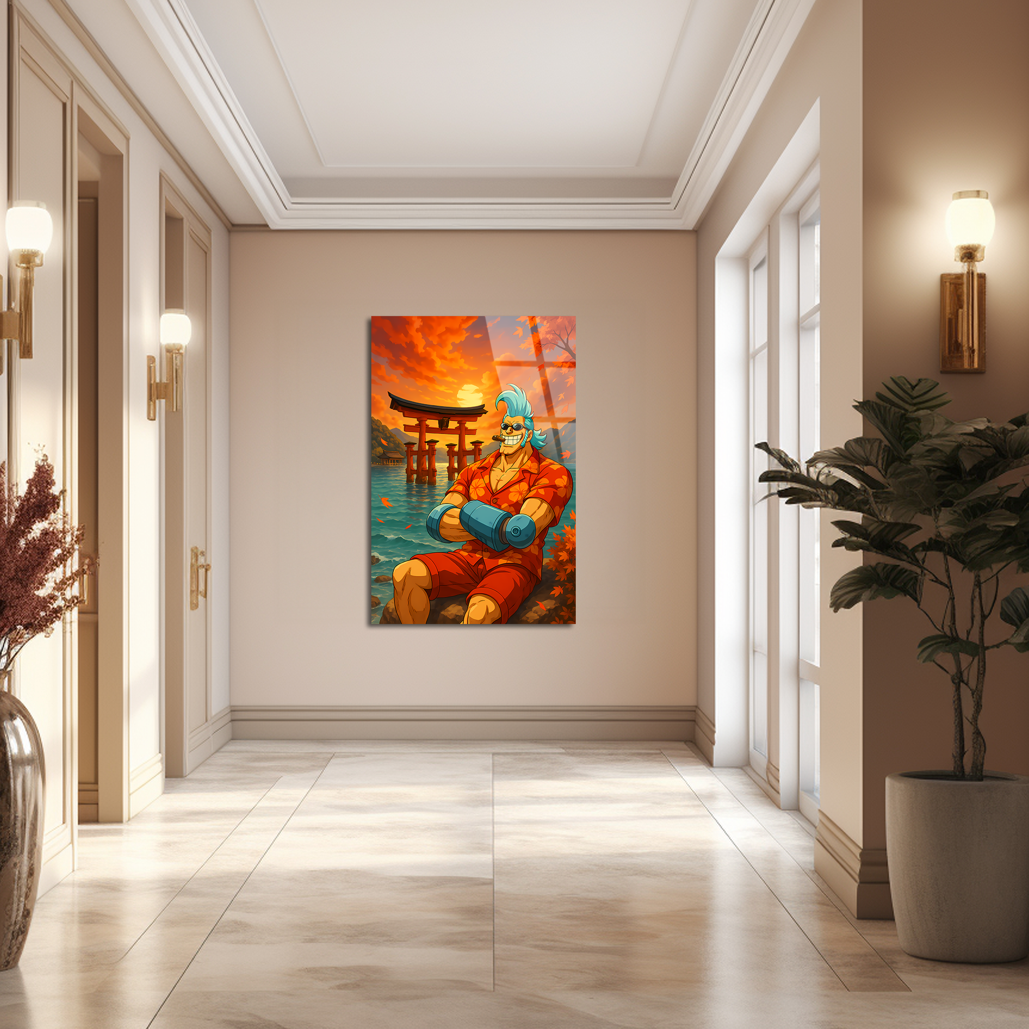 Franky: The Super Shipwright in Autumn Splendor | Premium HD Metal Wall Art