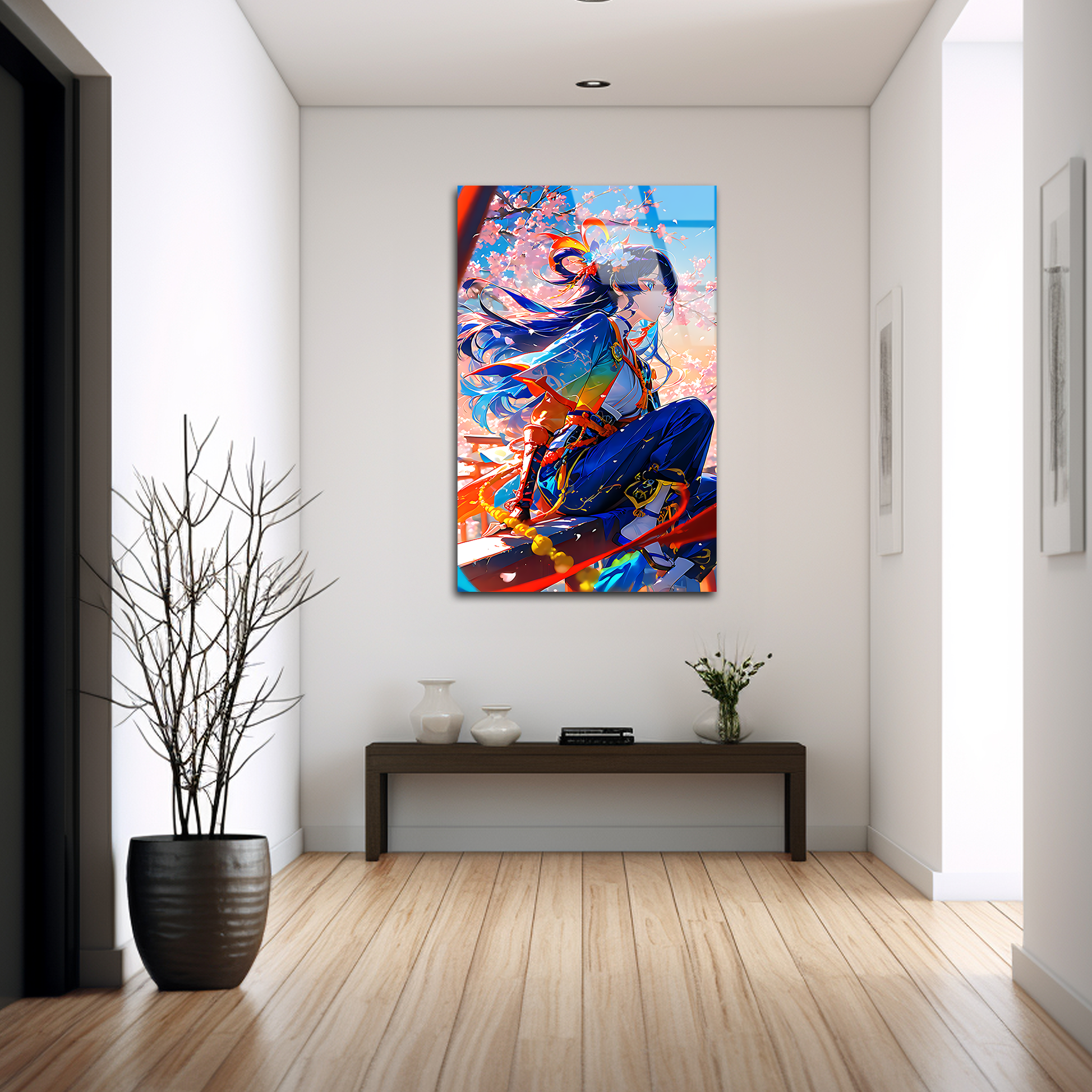 Lunara: Radiance of the Crimson Sky | Premium HD Metal Wall Art