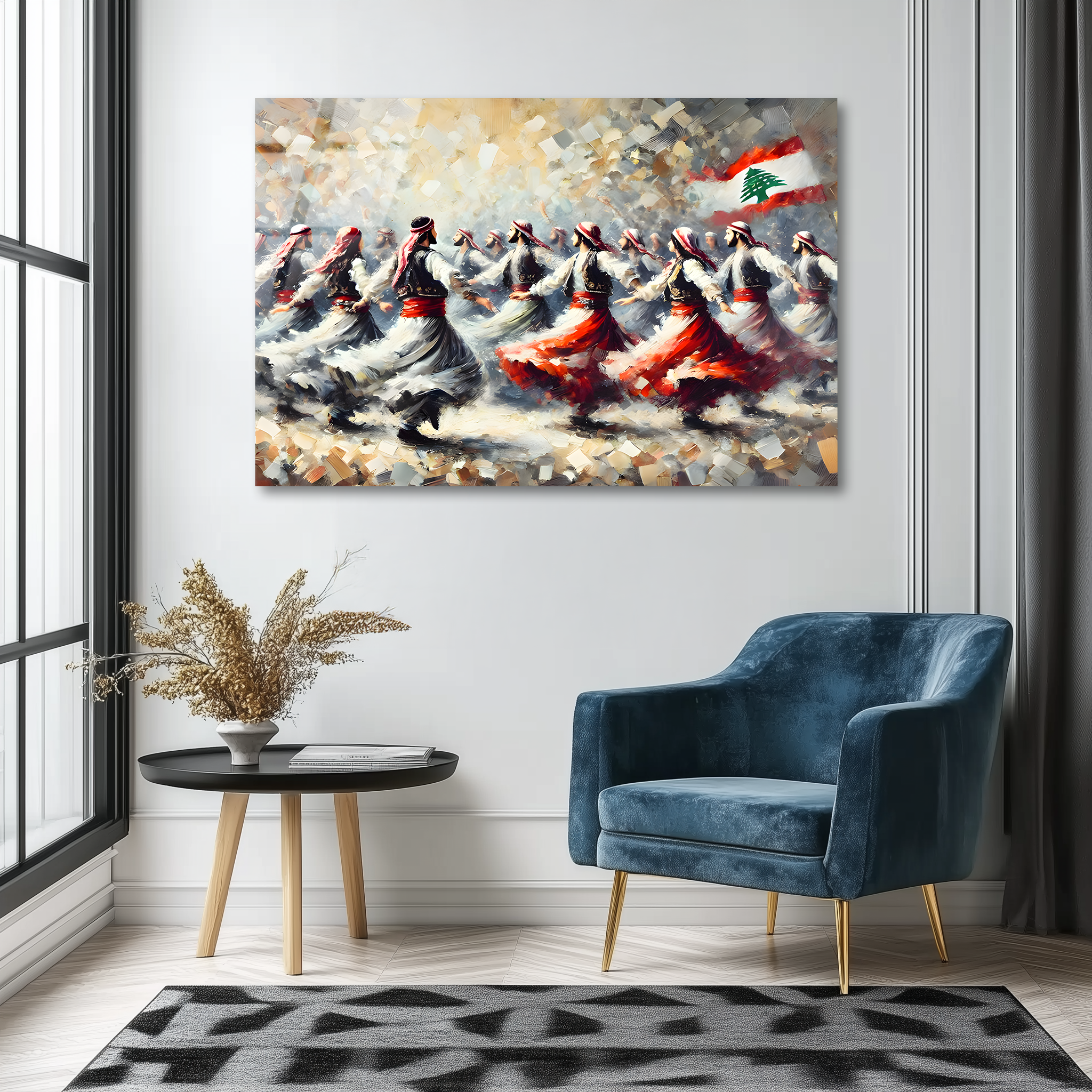 Rhythms of the Cedar Nation – Lebanese Dabke | Premium HD Metal Wall Art