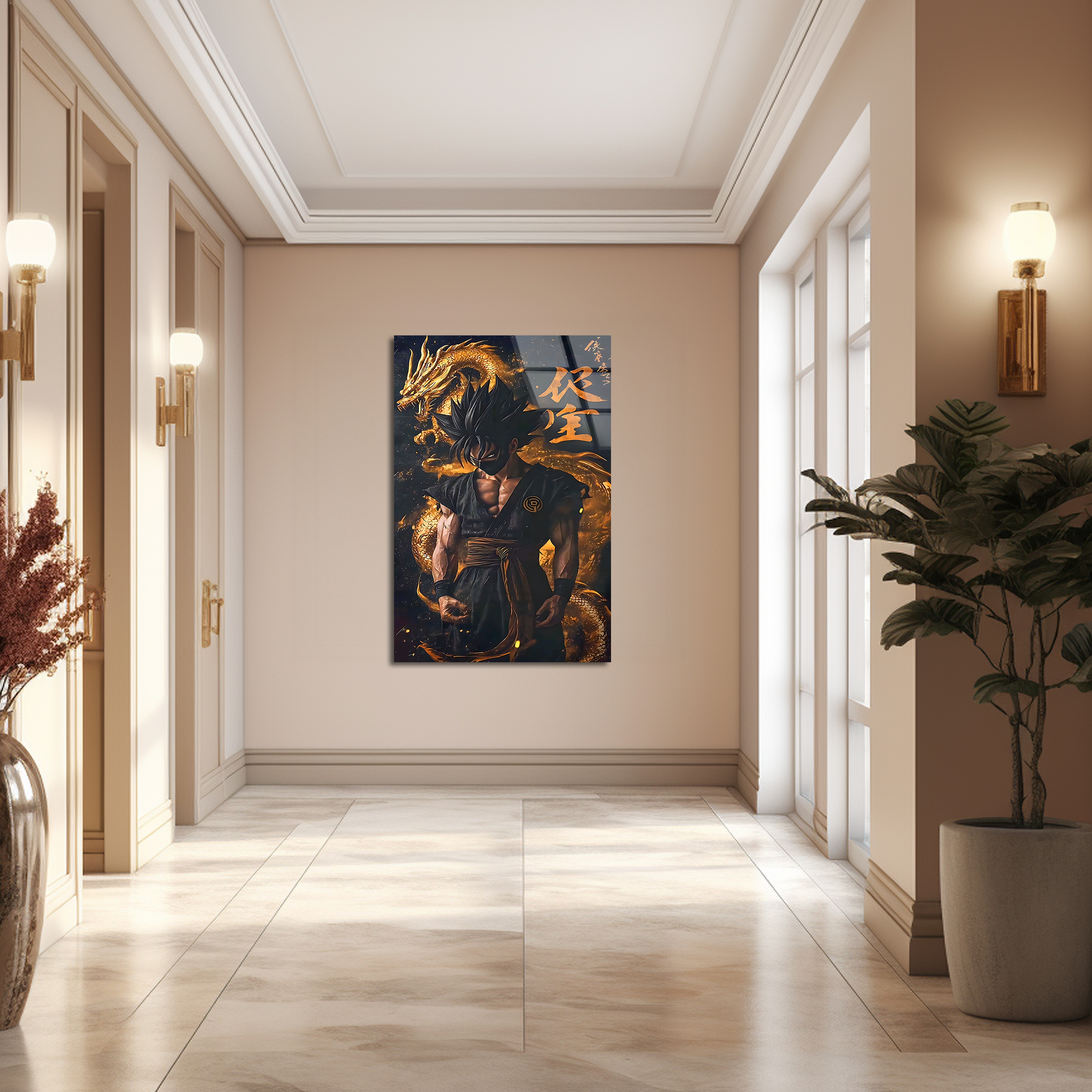 Goku: Shadow Dragon Ascendant | Premium HD Metal Wall Art