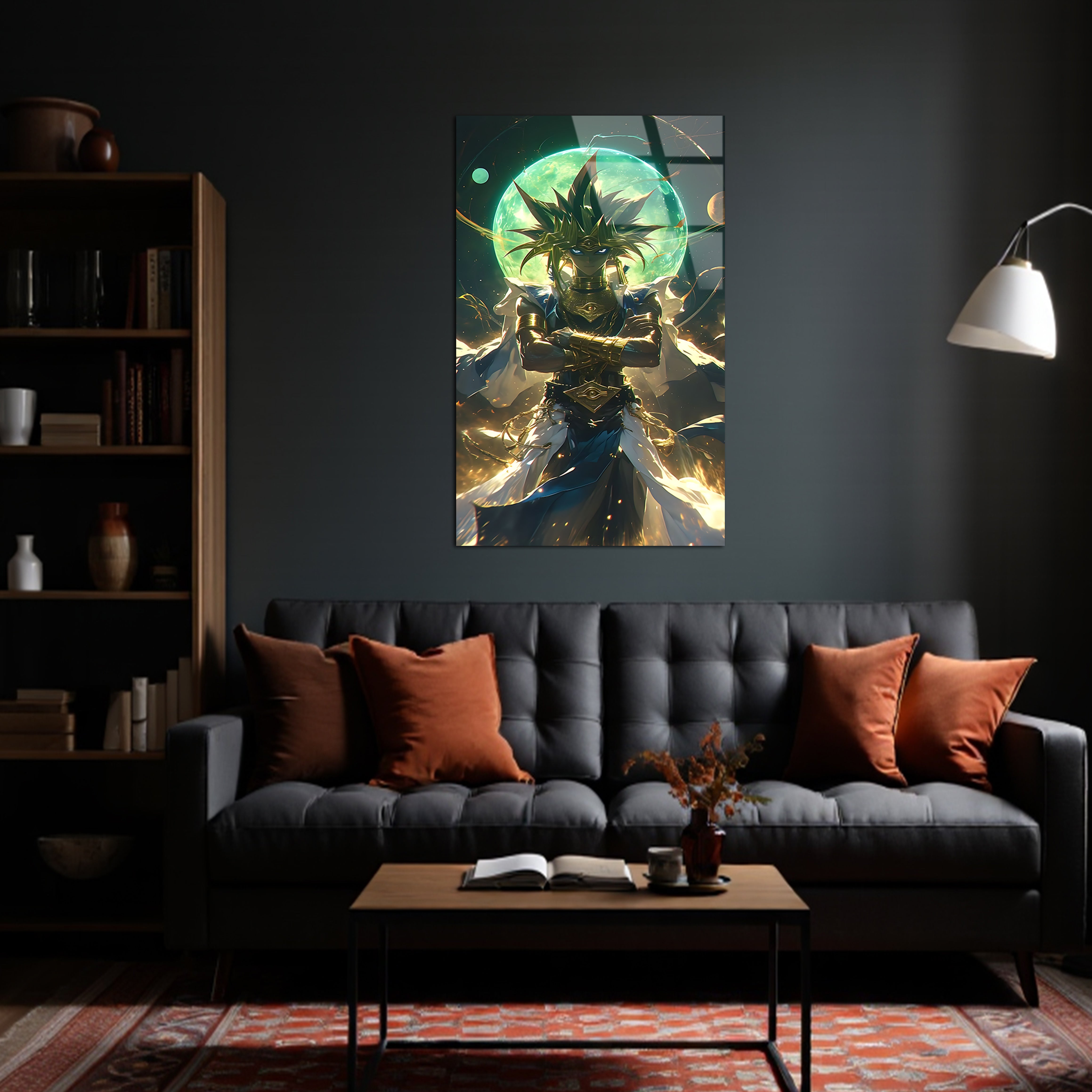 Yugi Muto: Cosmic Pharaoh of the Millennium | Premium HD Metal Wall Art
