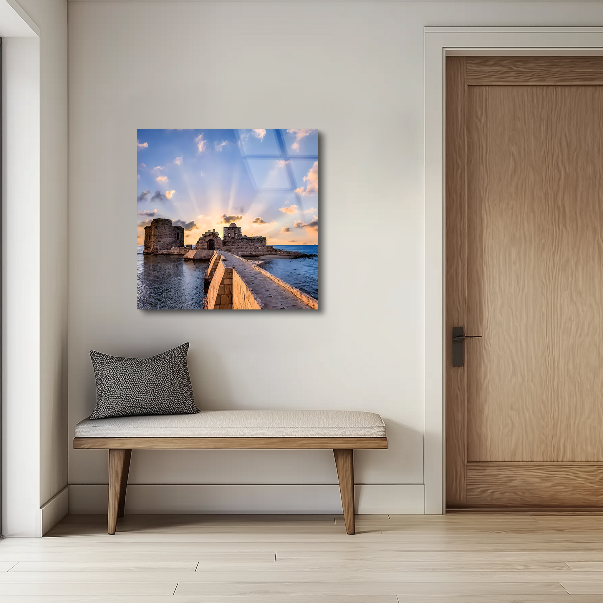 Sea Castle of Saida – Guardian of the Mediterranean | Premium HD Metal Wall Art