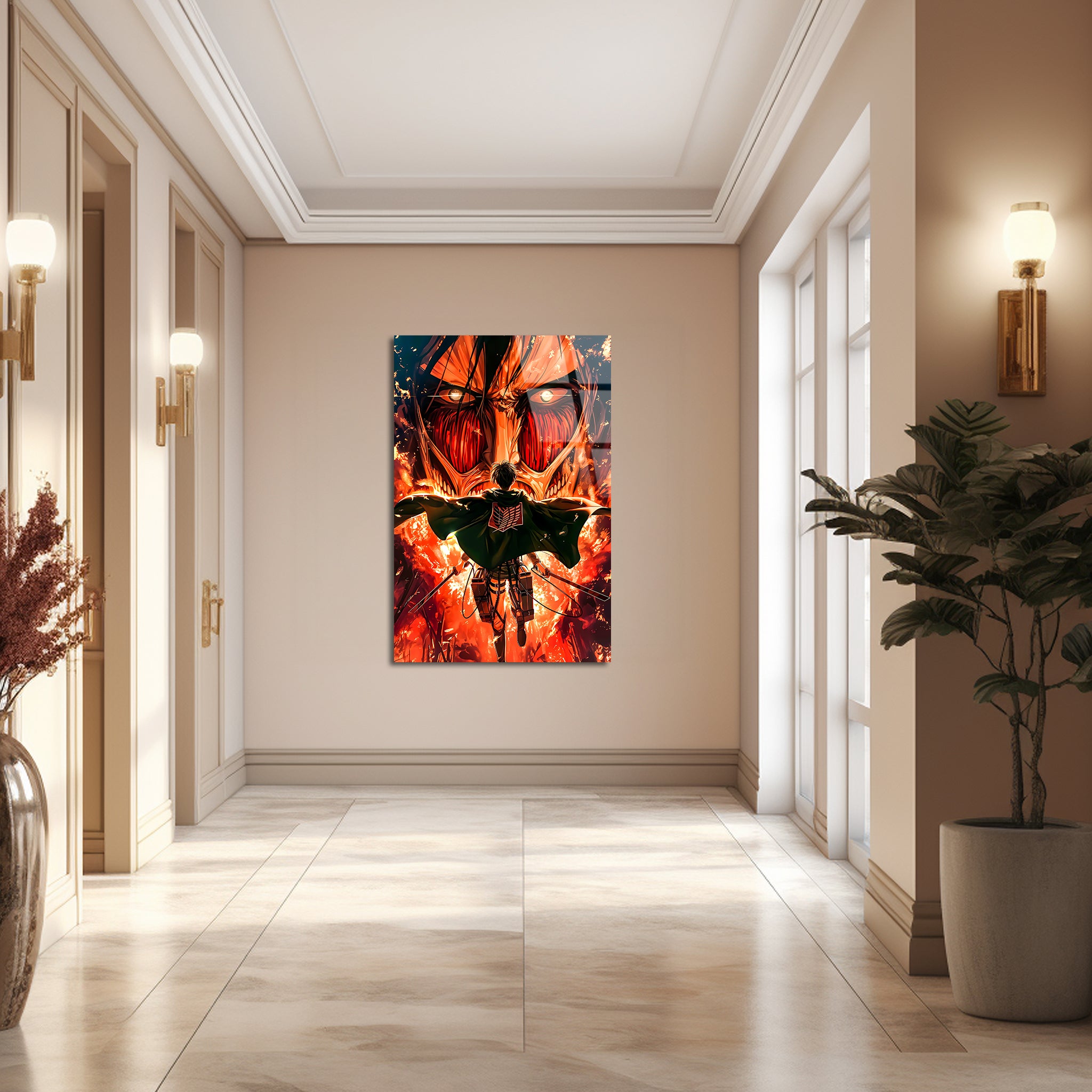 Eren Yeager: The Fire of Freedom| Premium HD Metal Wall Art