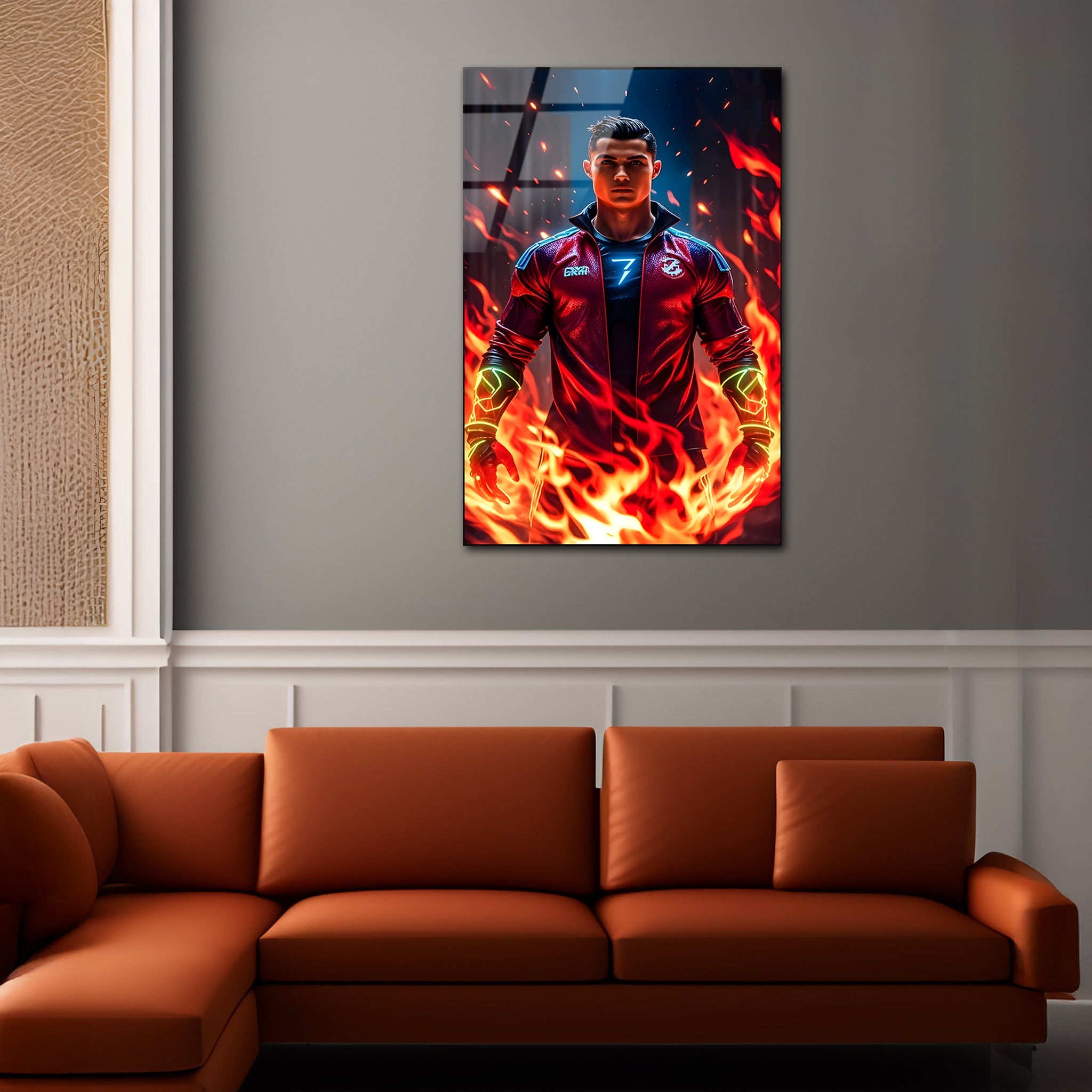 Cristiano Ronaldo : The Fire Within | Premium HD Metal Wall Art