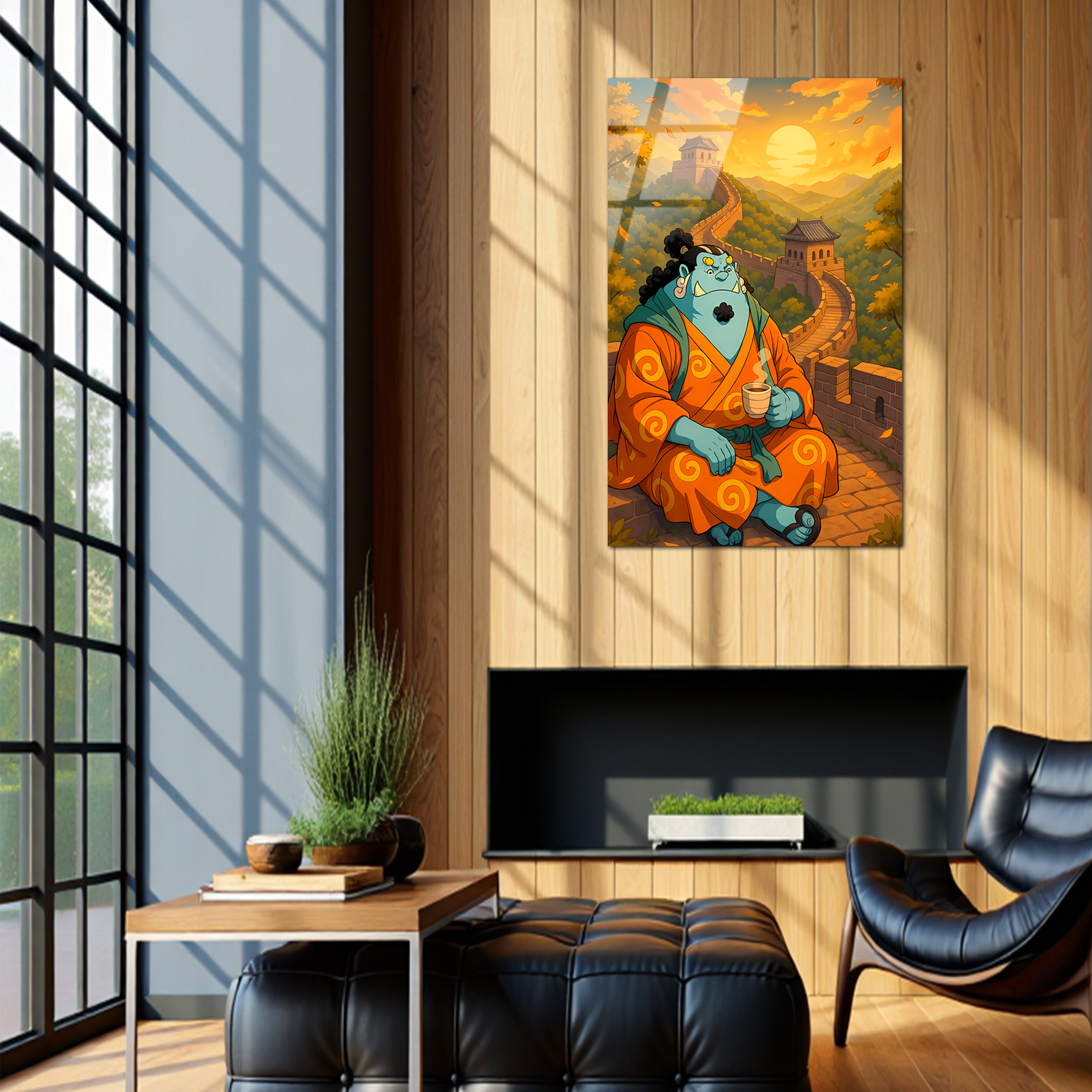 Jinbe: The Knight of the Sea in Tranquil Harmony | Premium HD Metal Wall Art