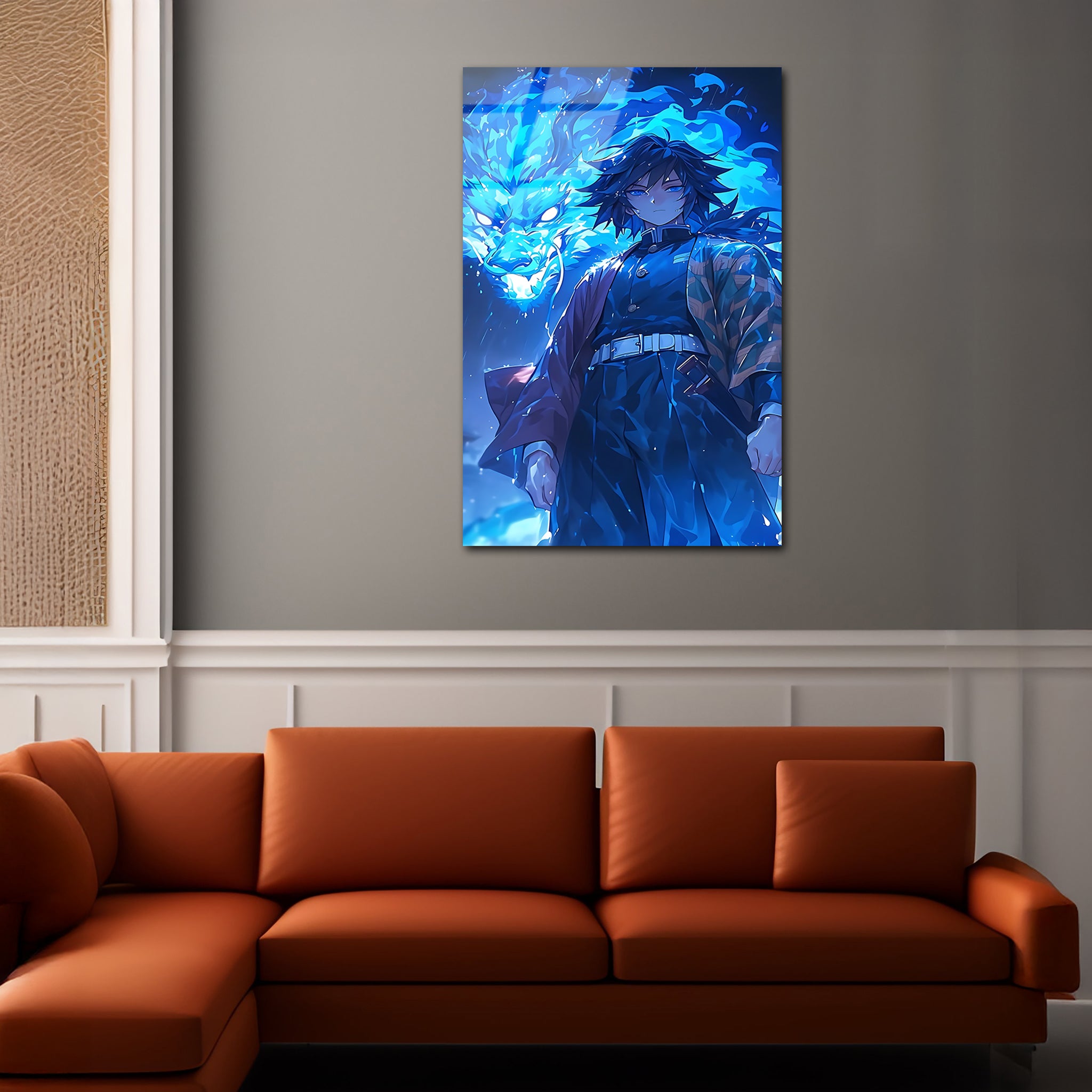 Giyu Tomioka: Wrath of the Water Hashira | Premium HD Metal Wall Art